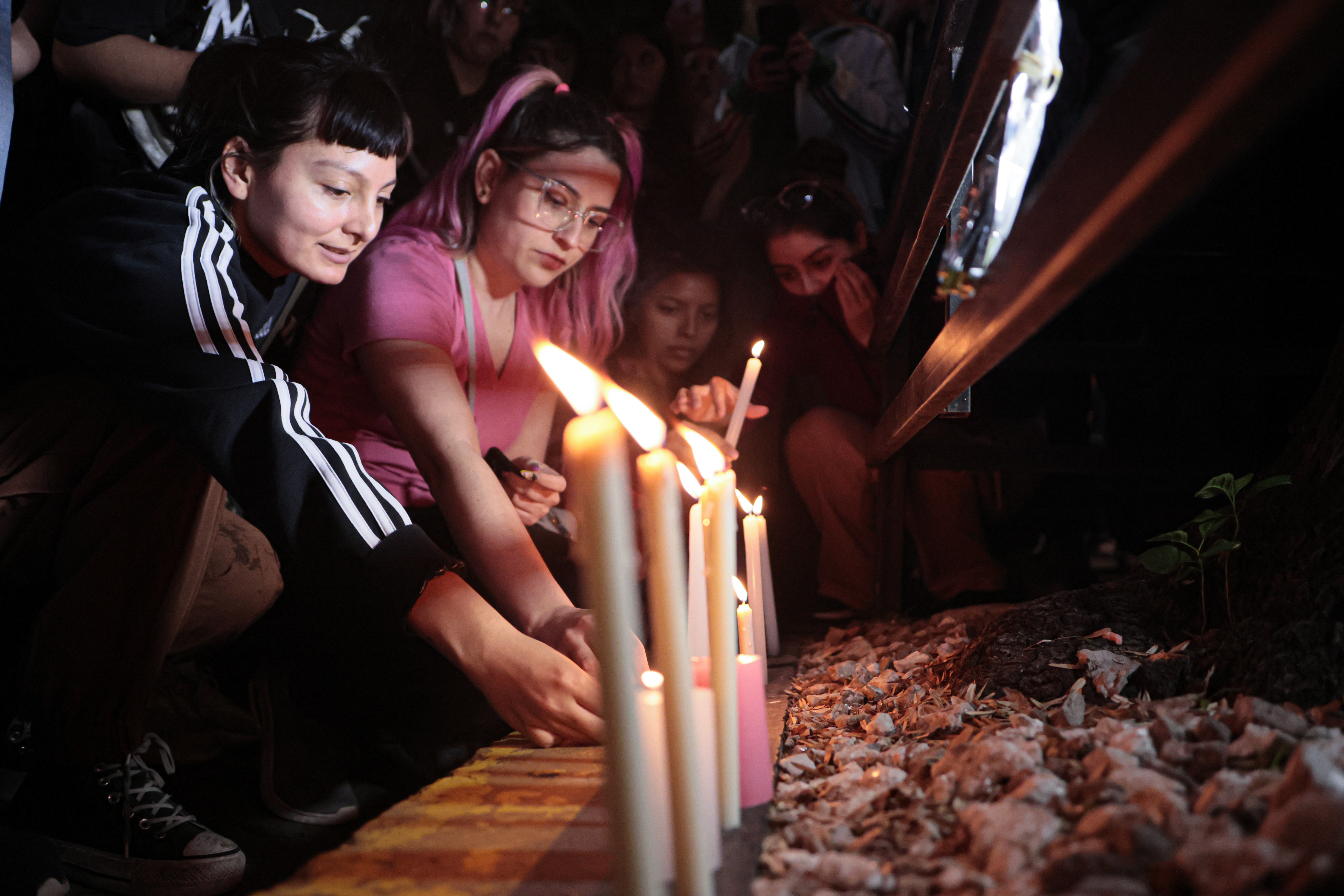 Fans of One Direction and Liam Payne gather outside the hotel in Palermo, Buenos Aires, to sing the band’s songs and leave a candle at an improvised altar after British musician Liam James Payne, composer, guitarist and former member of the band, died on Wednesday, October 16, 2024