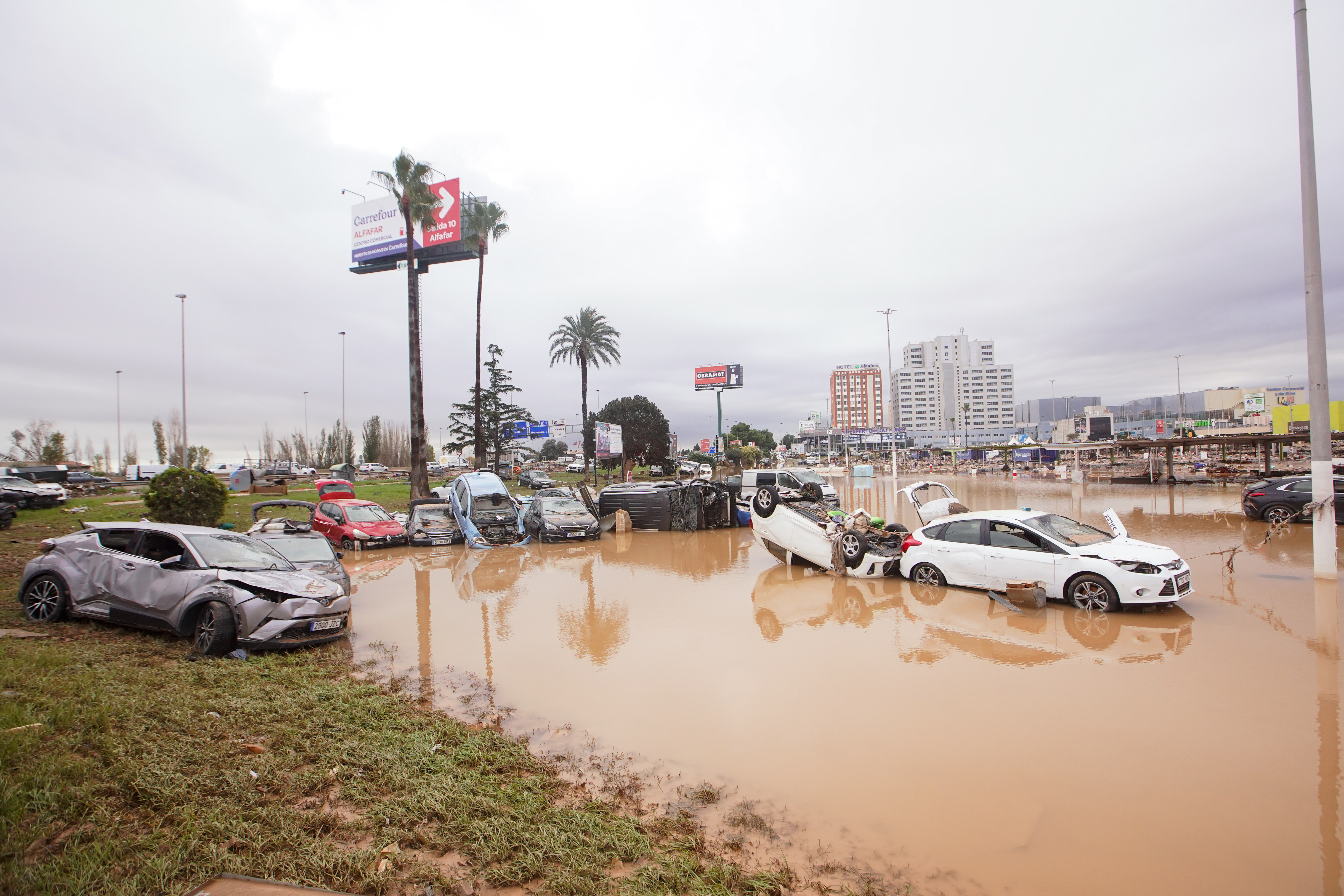 A view of destruction caused by the deadly floods in Valencia, Spain