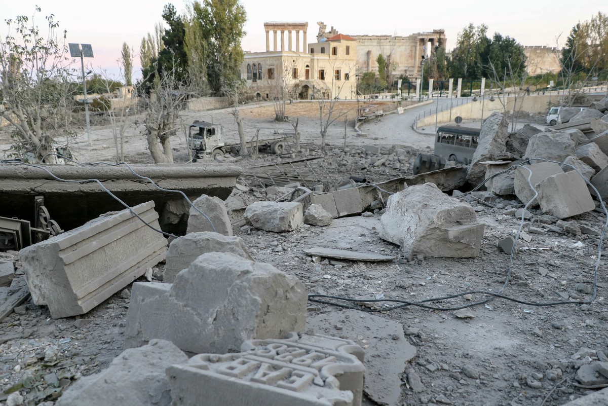 Aftermath of Israeli strikes on the eastern Lebanese city of Baalbek