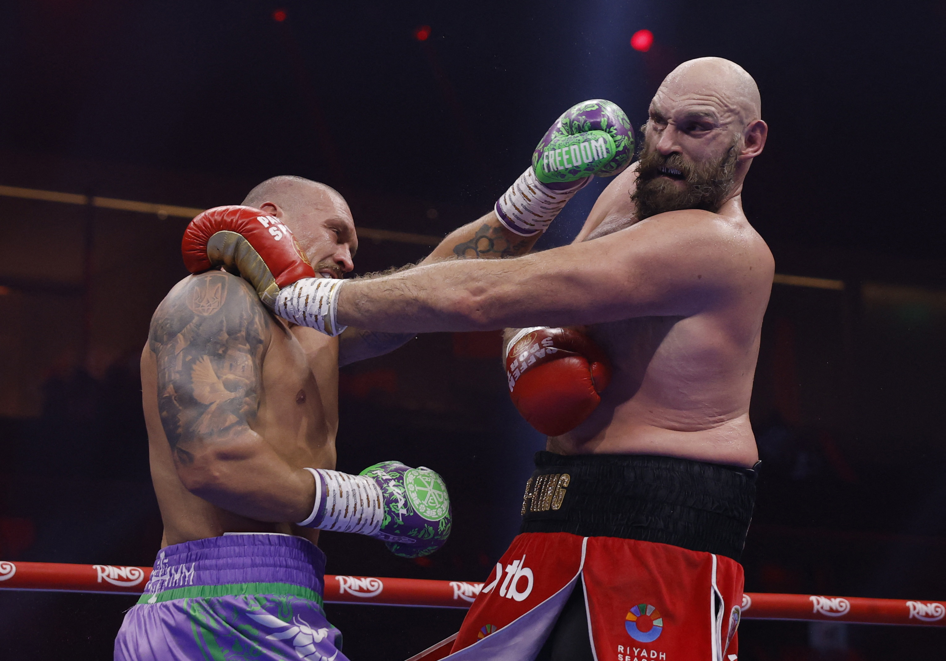 Tyson Fury in action.