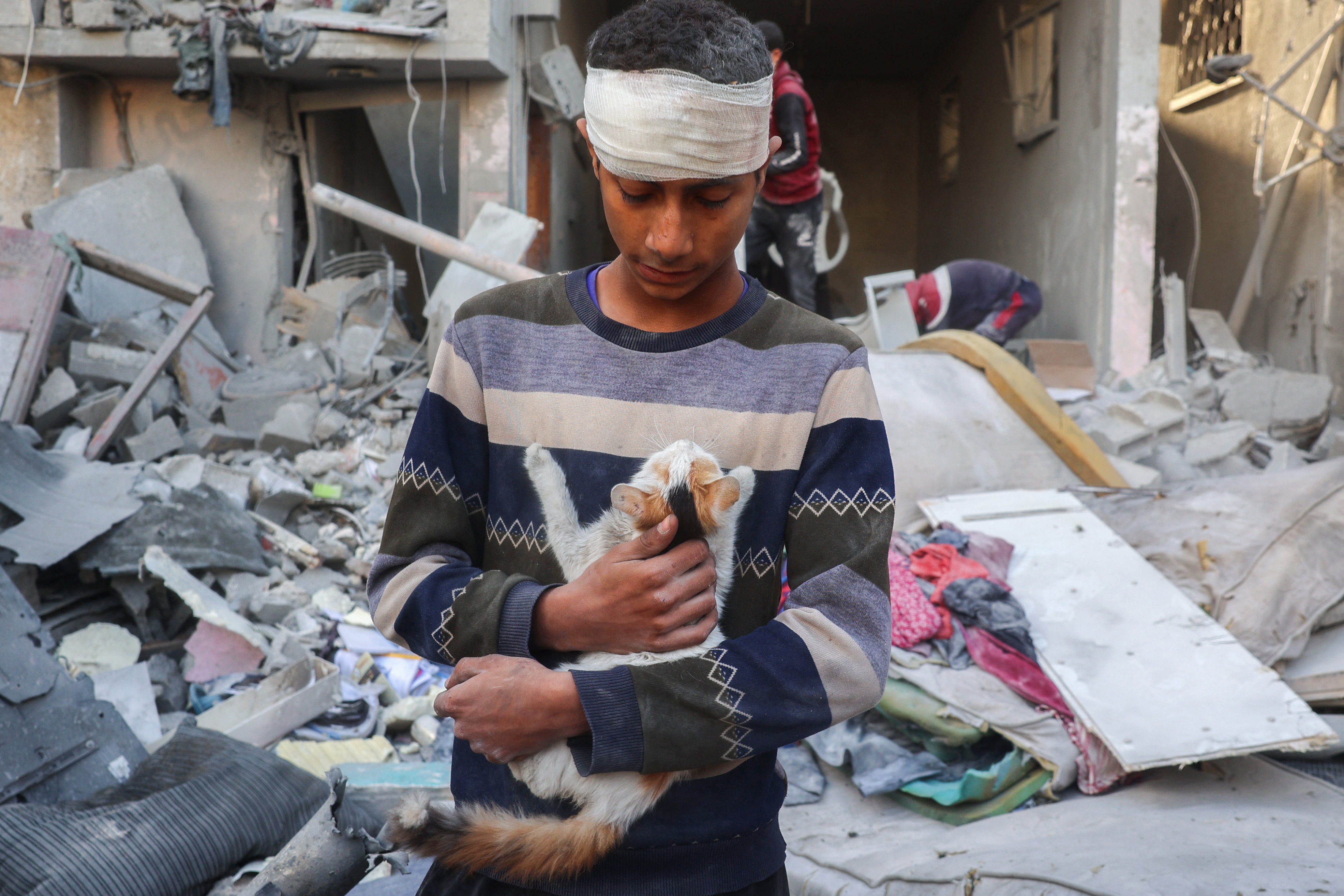 Israeli strike in Nuseirat in the central Gaza Strip