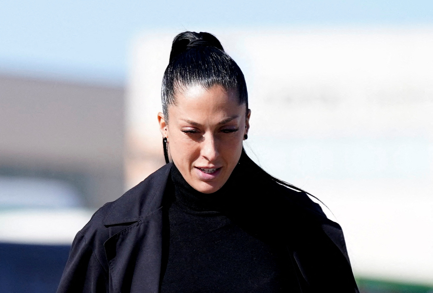 FILE PHOTO: Soccer Football - Jenni Hermoso testifies on day one of Rubiales trial - National Court, Madrid, Spain, February 3, 2025 Jenni Hermoso leaves the court REUTERS/Ana Beltran/File Photo