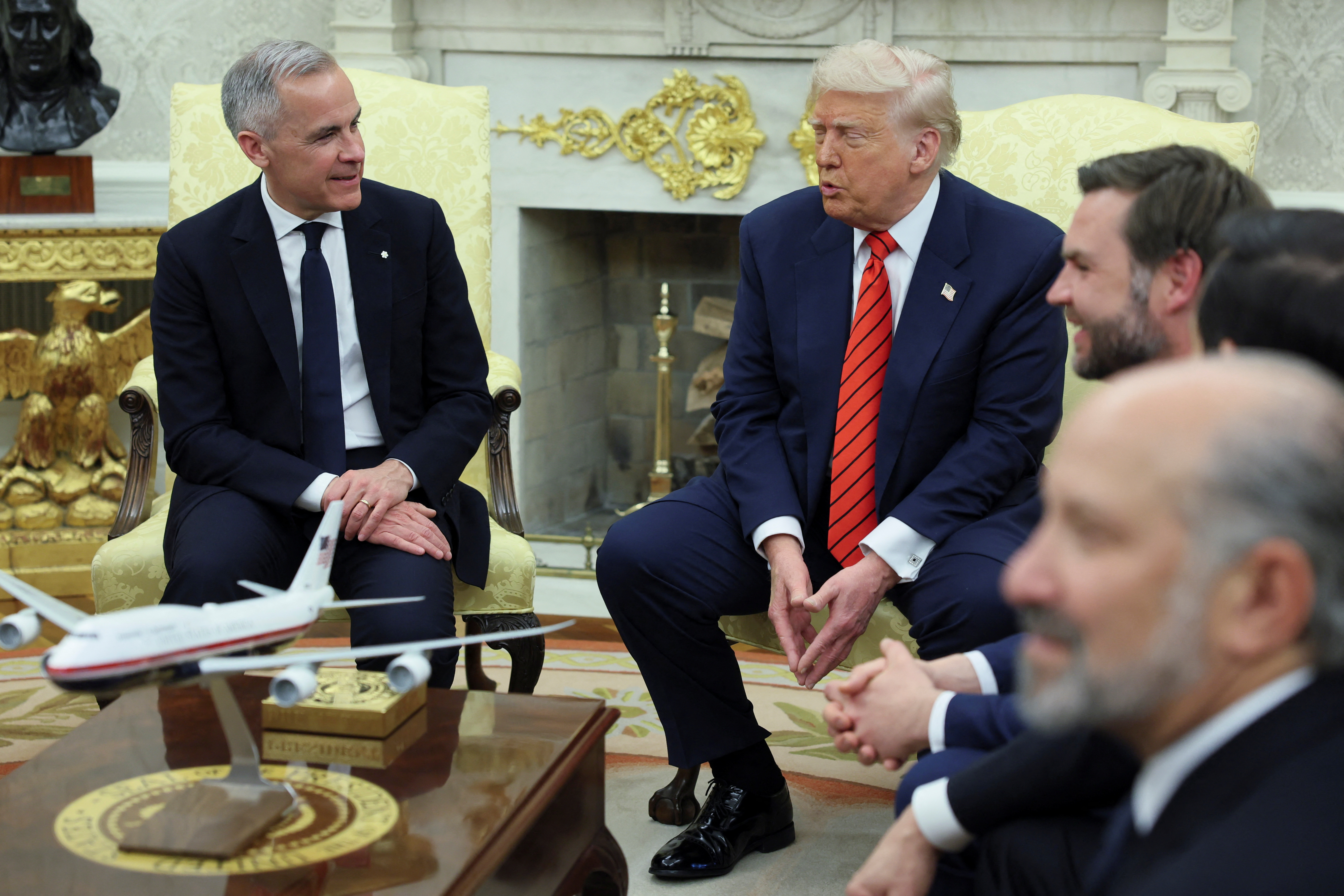 Officials including US Vice President JD Vance and Commerce Secretary Howard Lutnick were also in attendance at the Oval Office meeting