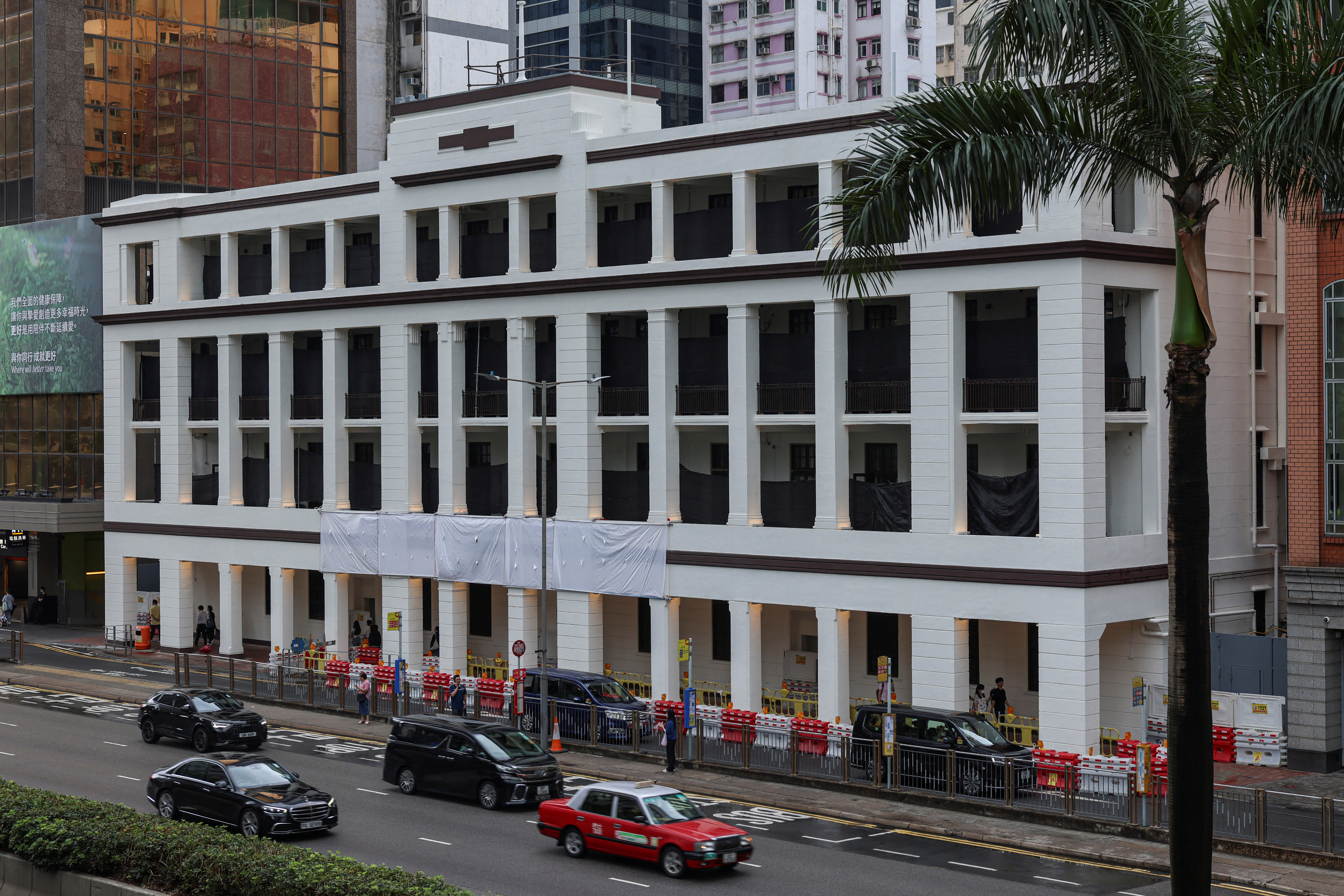 The International Organisation for Mediation (IOMed) headquarters, a China-initiated body, is seen under construction for global dispute resolution, in Hong Kong, China, May 29, 2025. REUTERS/Tyrone Siu