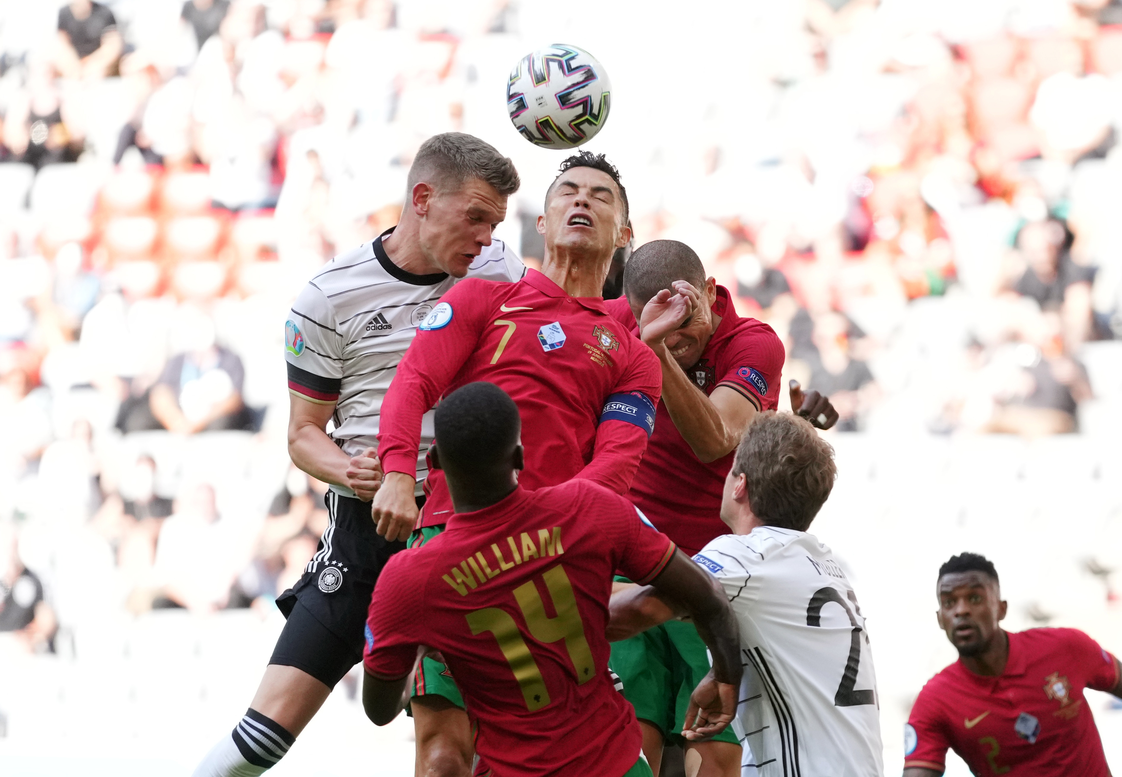 Ronaldo in action against Germany.