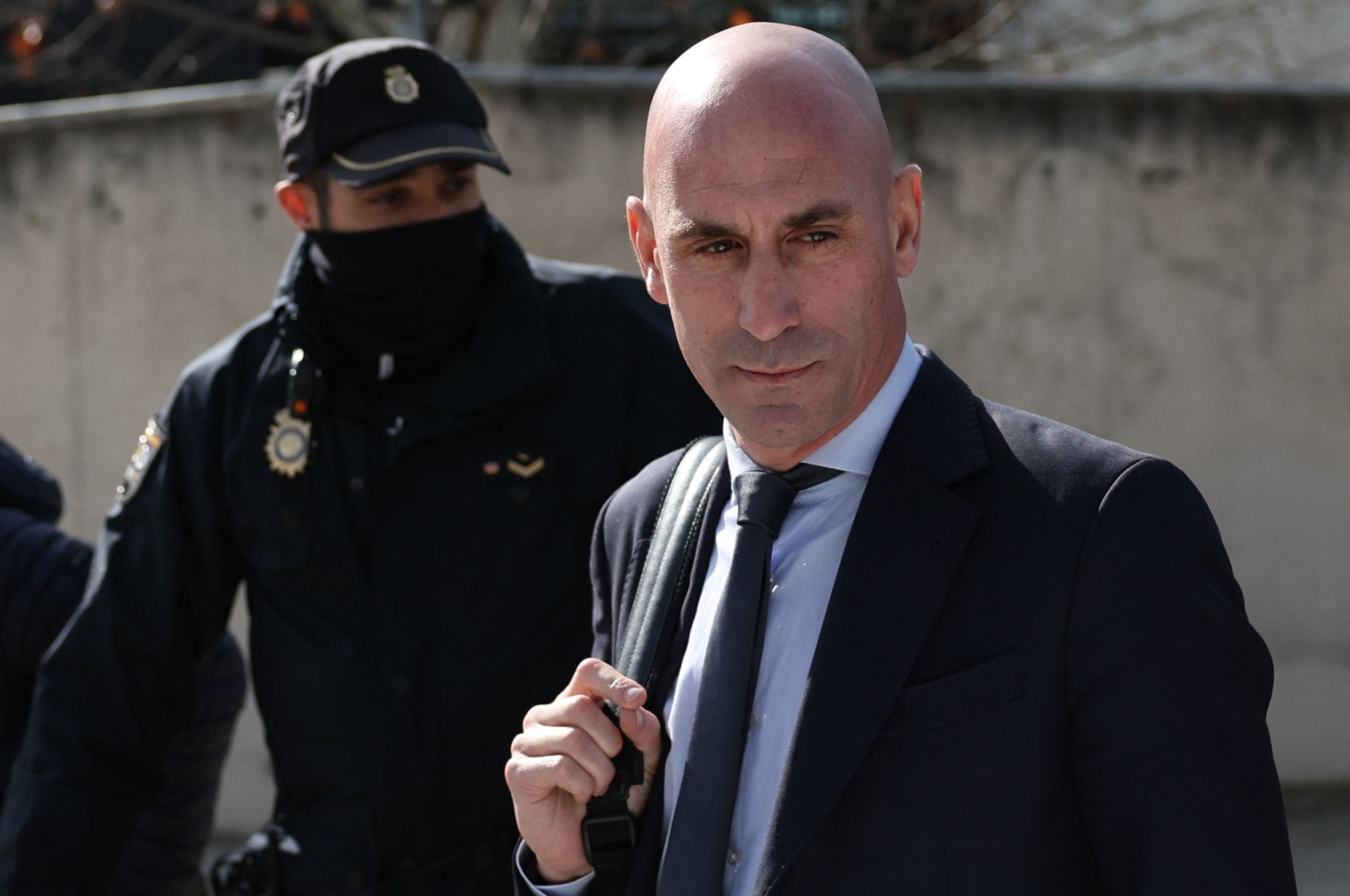 Luis Rubiales leaves the court in February