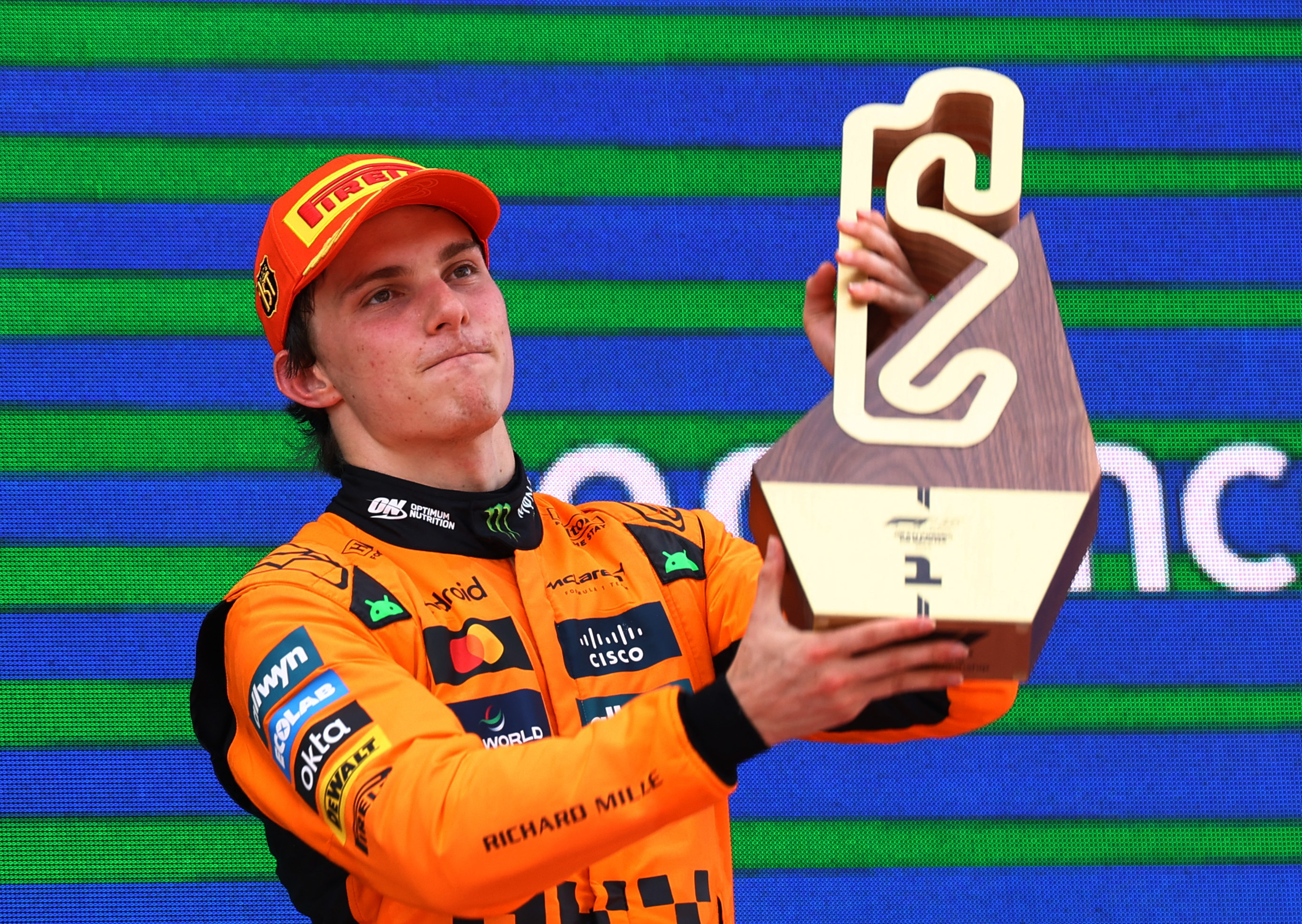 Oscar Piastri reacts.