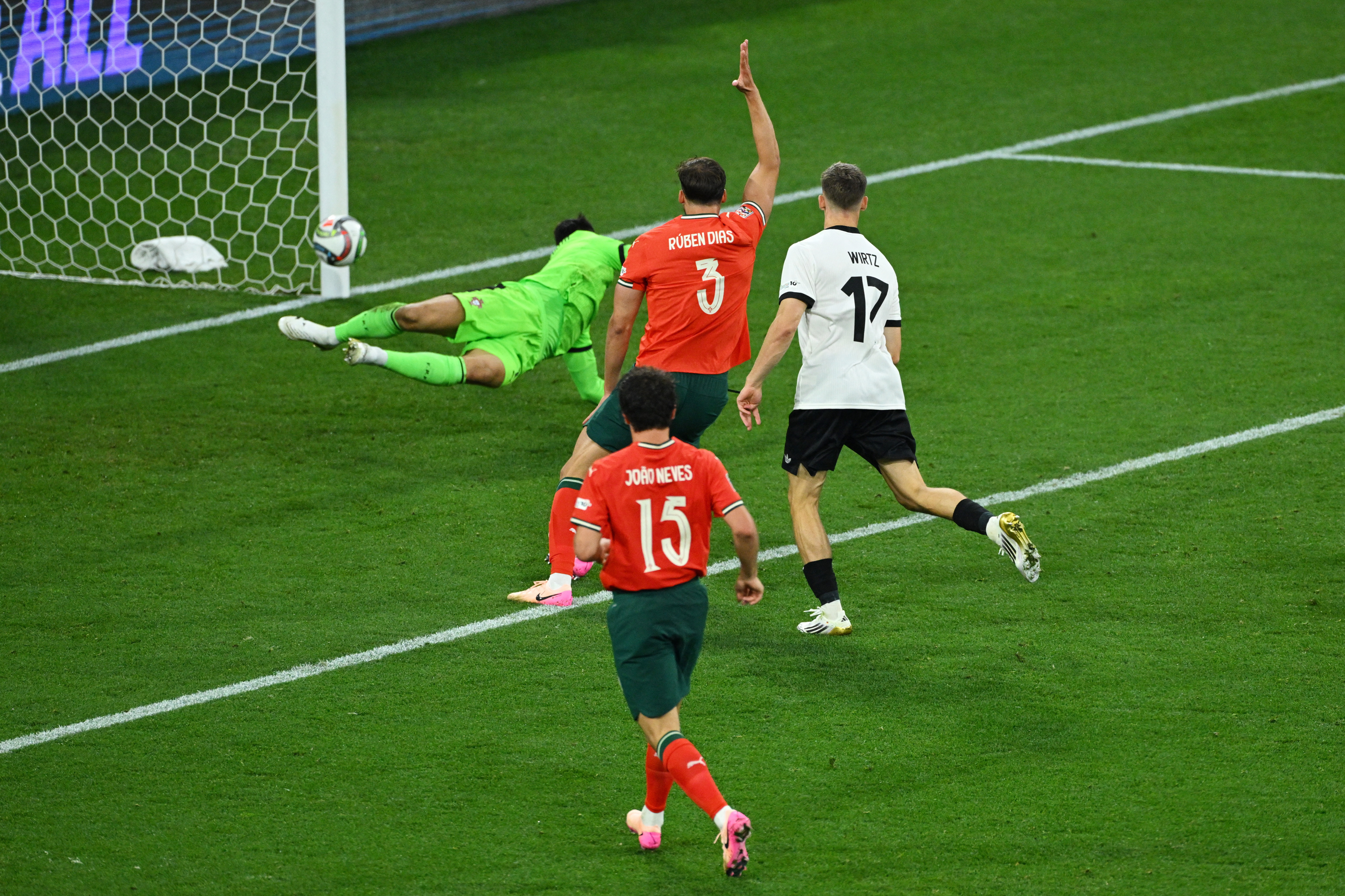 Germany's Florian Wirtz scores their first goal