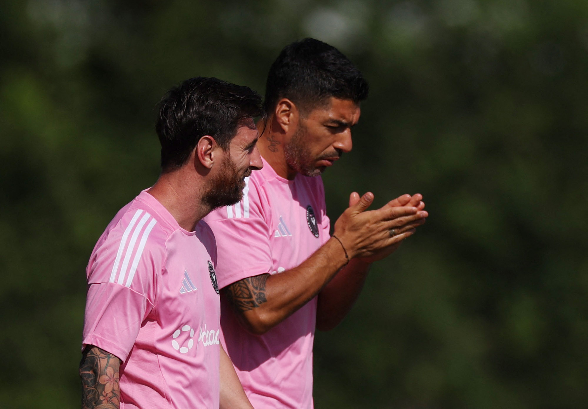FIFA Club World Cup - Inter Miami's Lionel Messi and Luis Suarez during training 