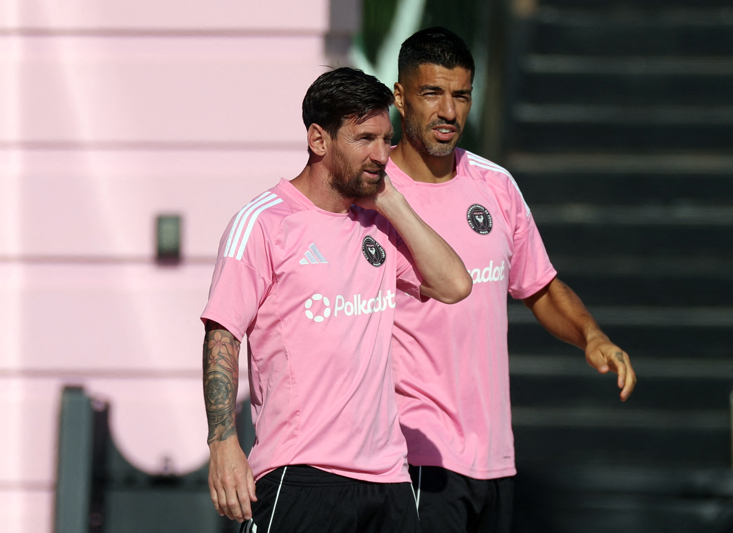 FIFA Club World Cup - Inter Miami's Lionel Messi and Luis Suarez during training ahead of Porto clash