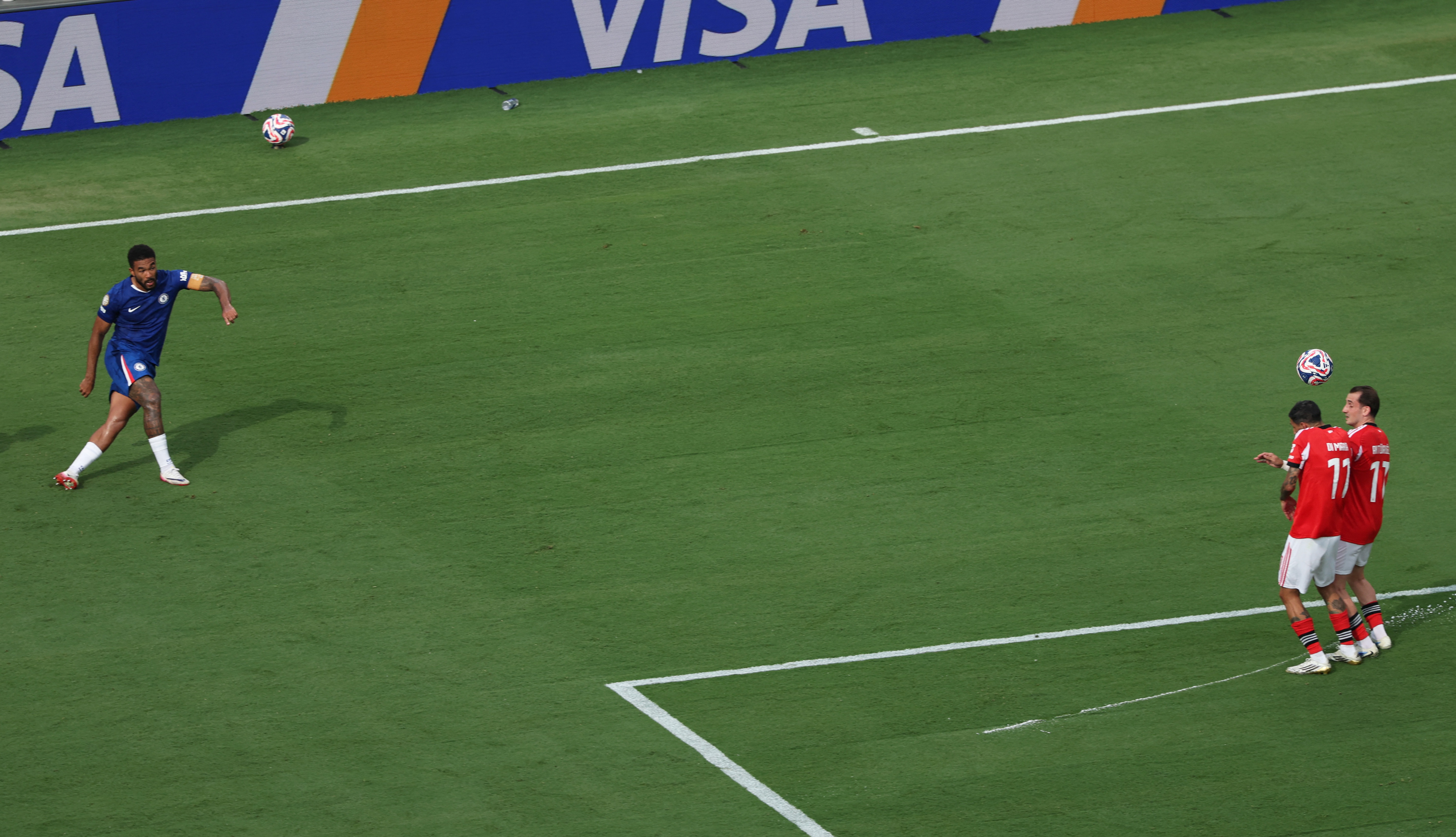 Chelsea's Reece James scores their first goal