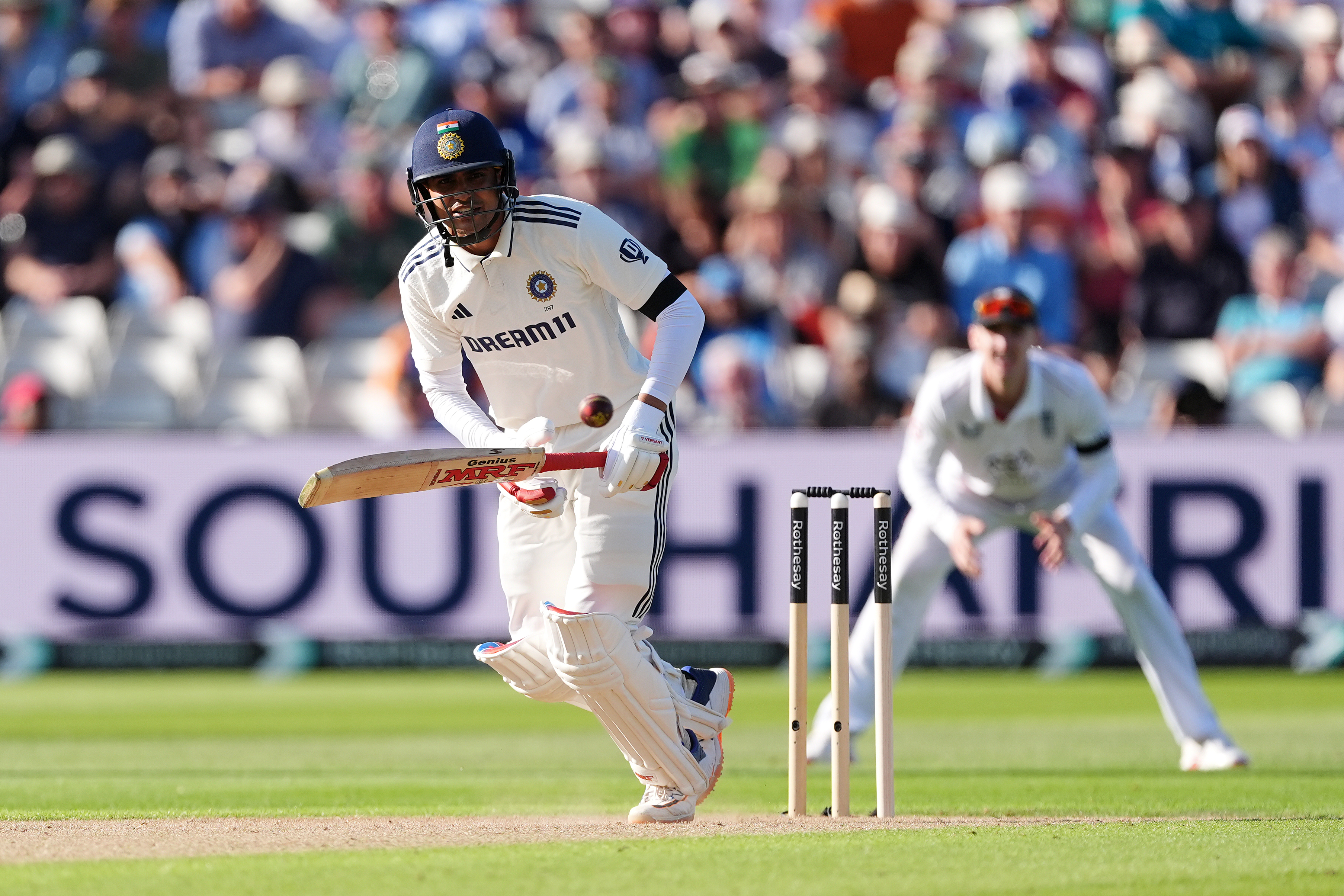 India's Shubman Gill batting on day one of the second men's Test 