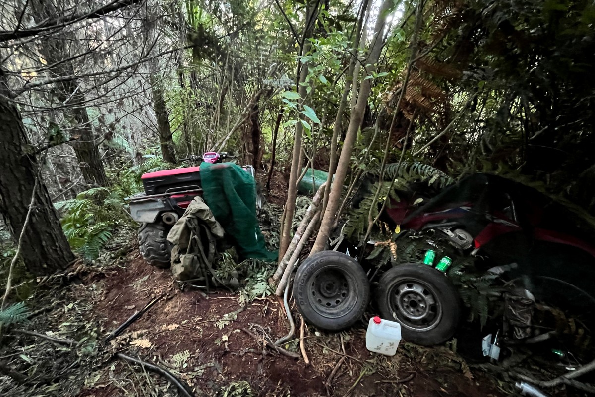 A campsite where fugitive father Tom Phillips and his children were hiding.