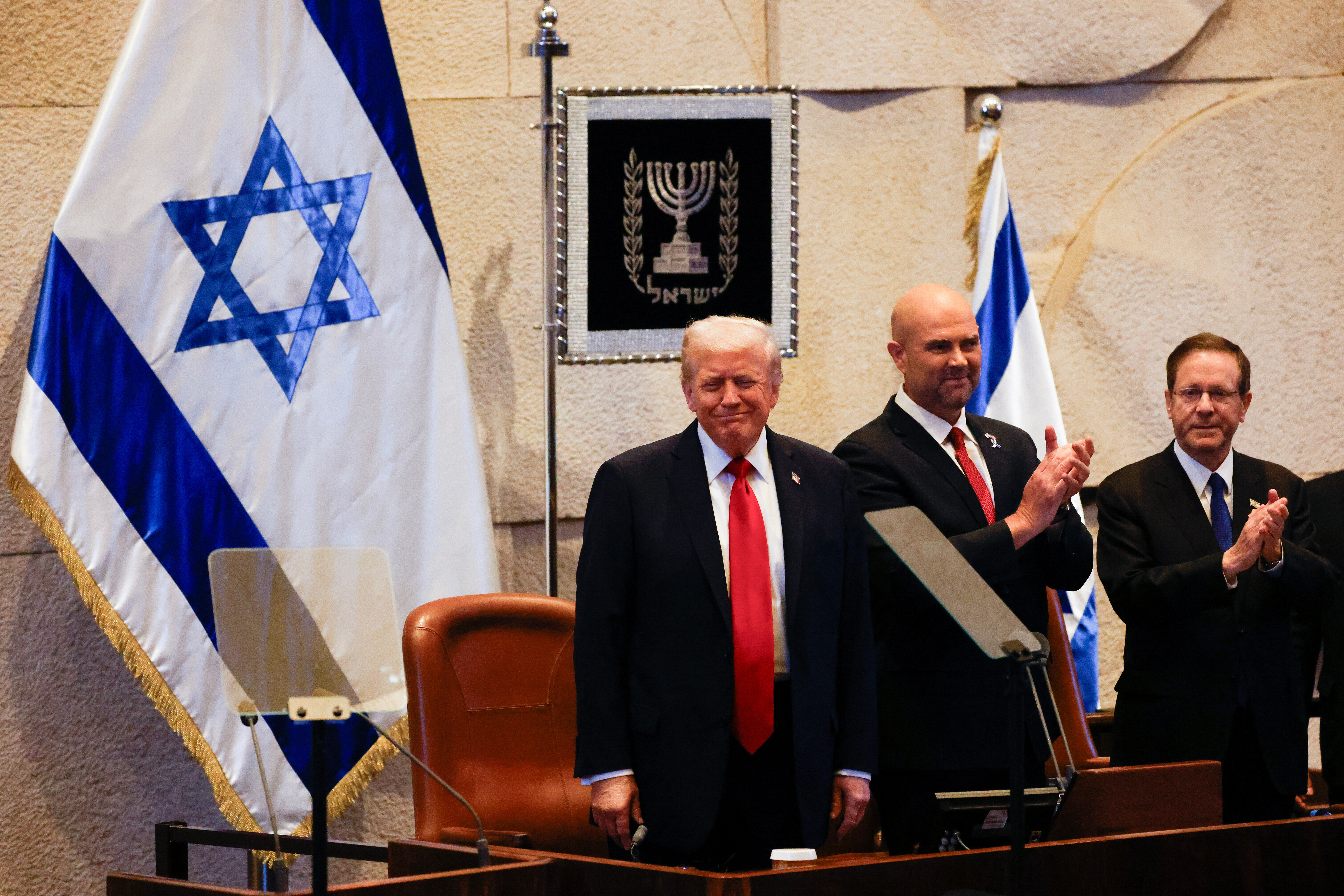Trump speaks at the Israeli Knesset
