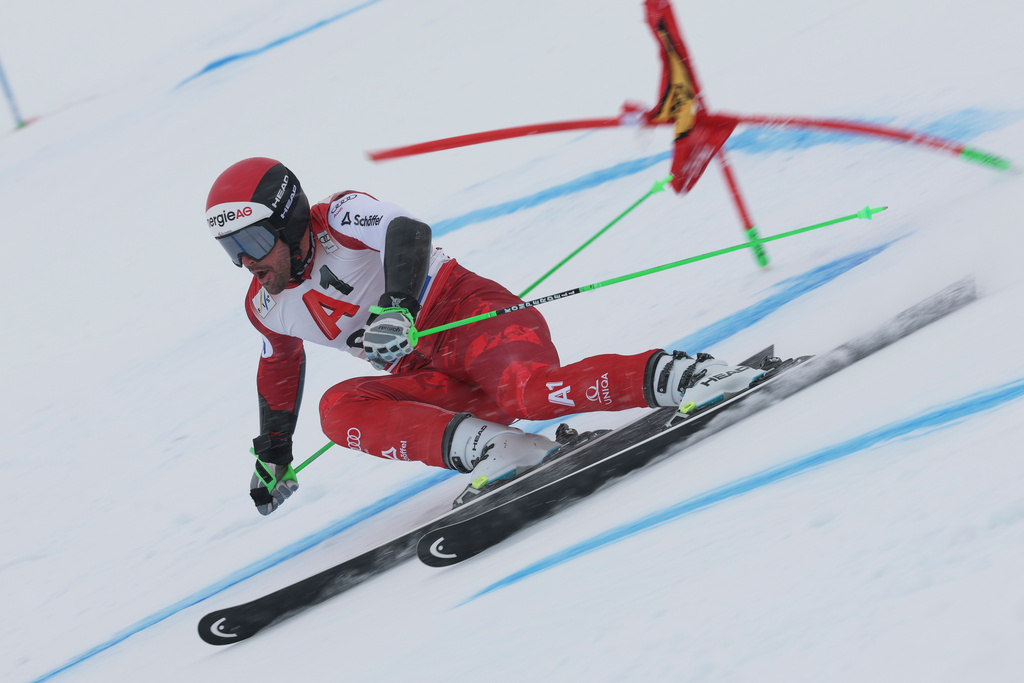 Austria's Vincent Kriechmayr competes in an alpine ski, men's World Cup giant slalom