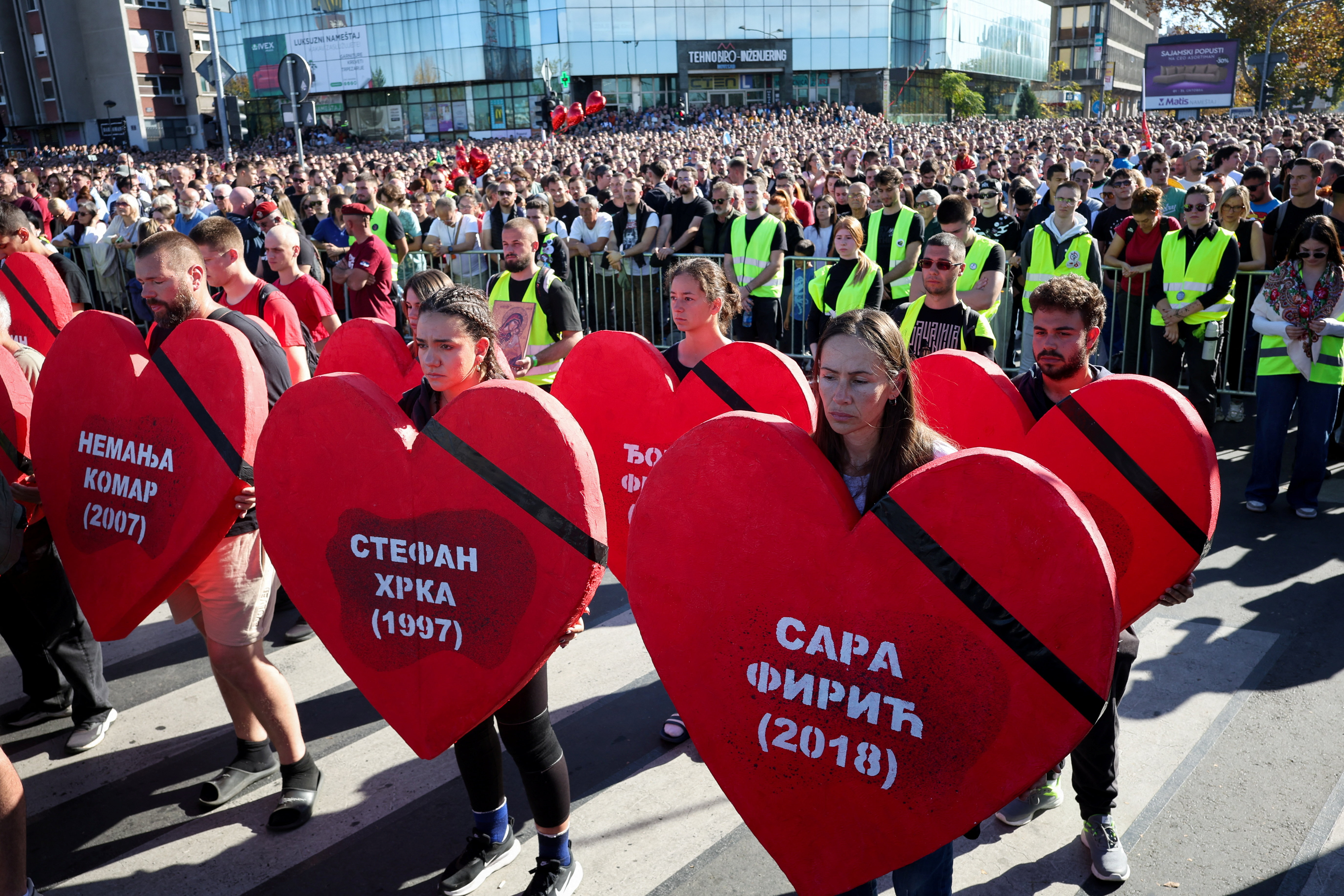 Serbian students lead powerful memorial for railway disaster anniversary