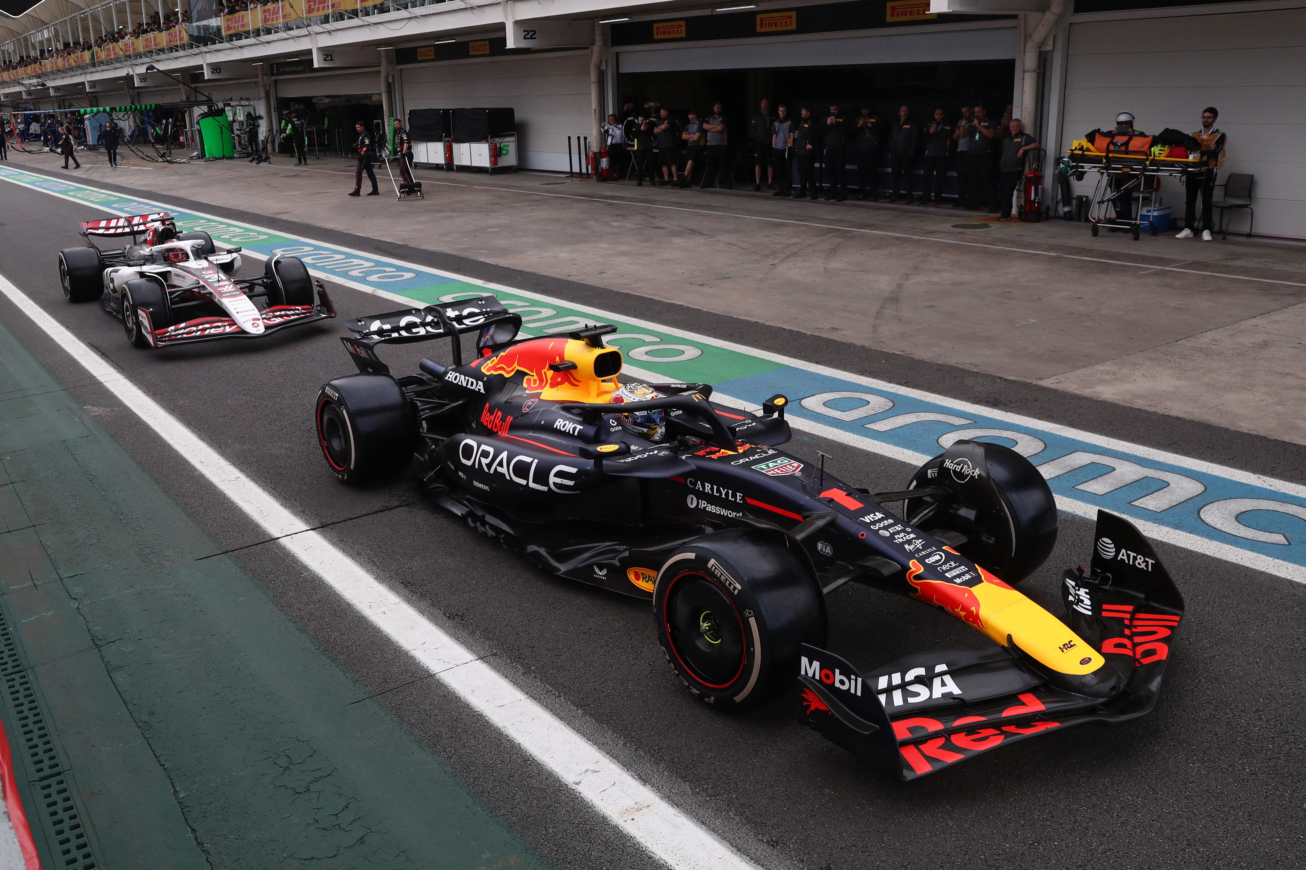 Max Verstappen in action.