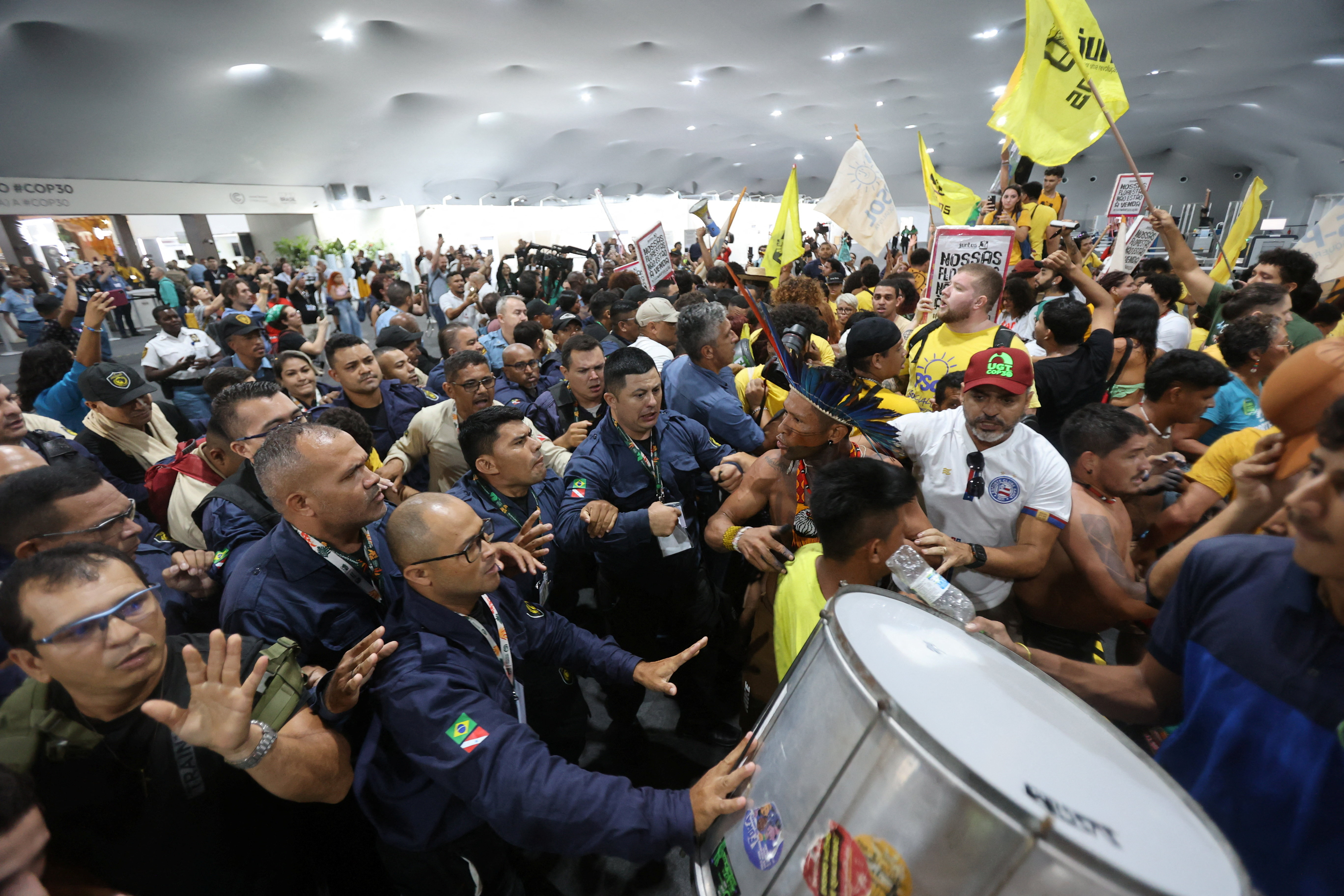 'Our land is not for sale': Indigenous people protest at COP30 in Brazil