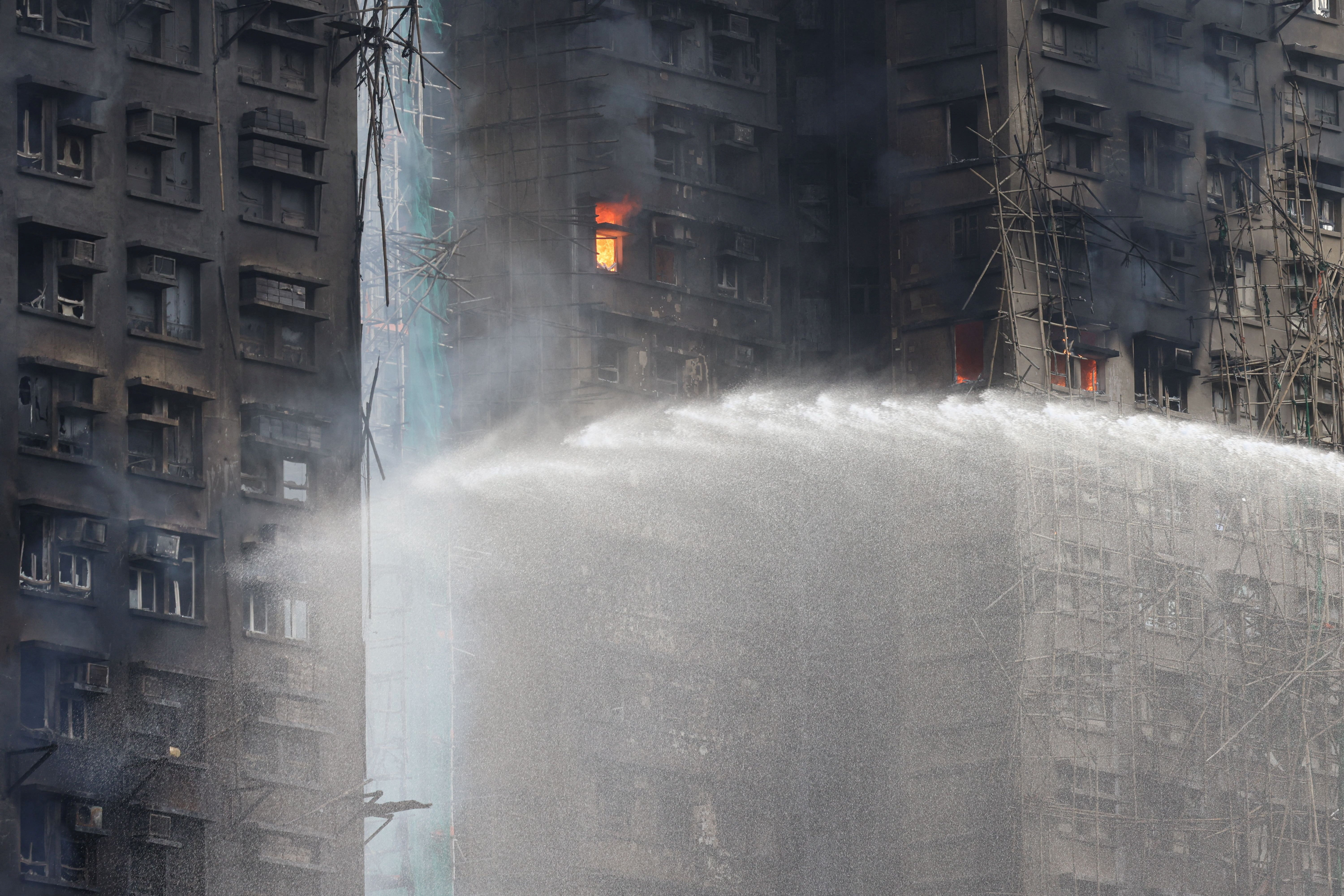 The Hong Kong Fire Services Department mobilized more than 1,200 fire and ambulance personnel to the site, officials said