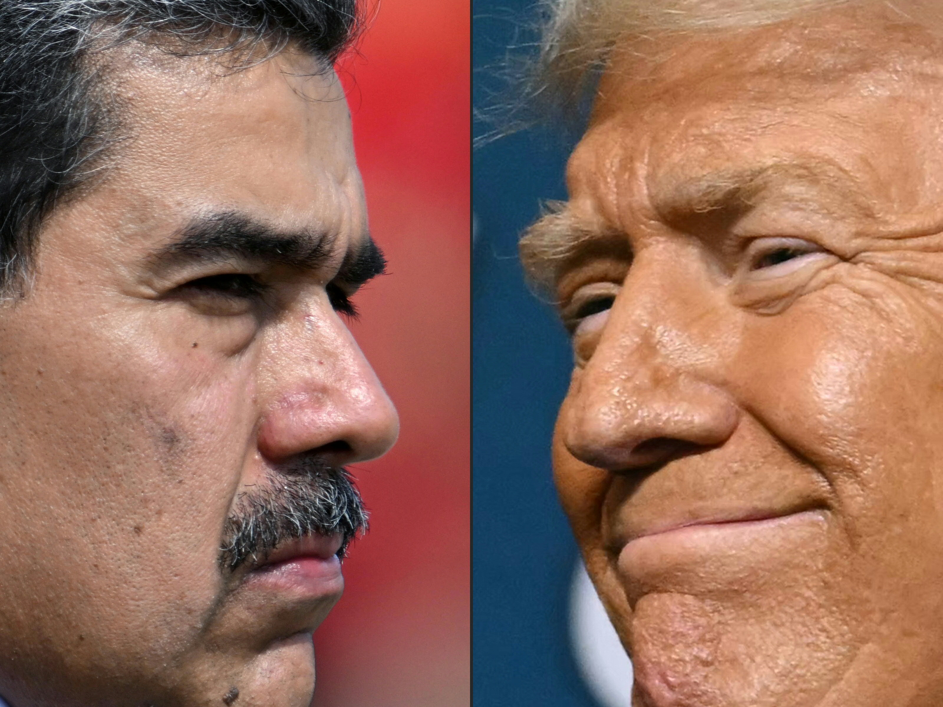 This combination of pictures shows Venezuela's President Nicolas Maduro (L) in Caracas on January 10, 2025, and US President Donald Trump (R) in Pittsburgh, Pennsylvania on July 15, 2025 [File: Juan Barreto and Andrew Caballero-Reynolds/AFP]