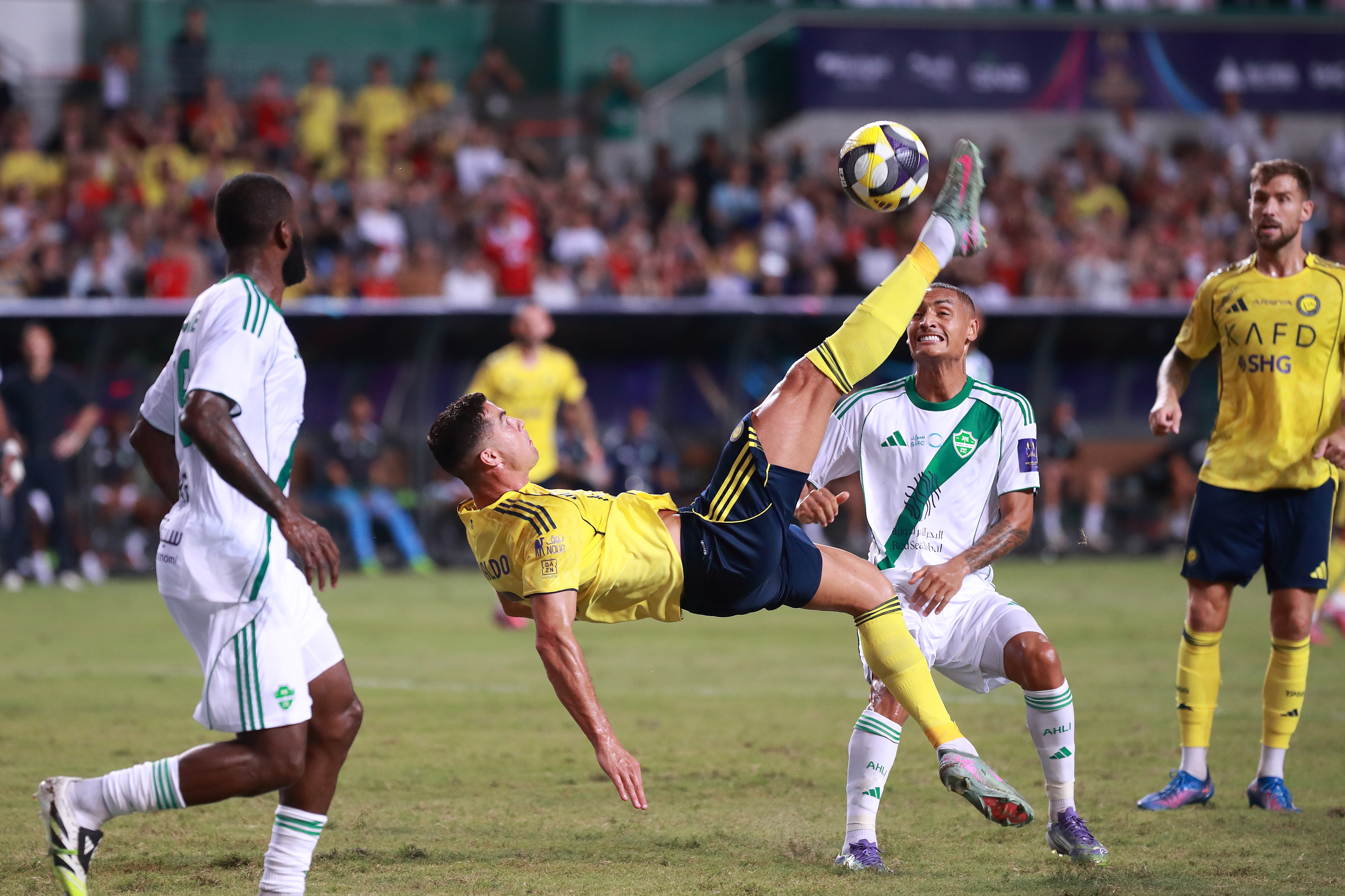Cristiano Ronaldo in action.
