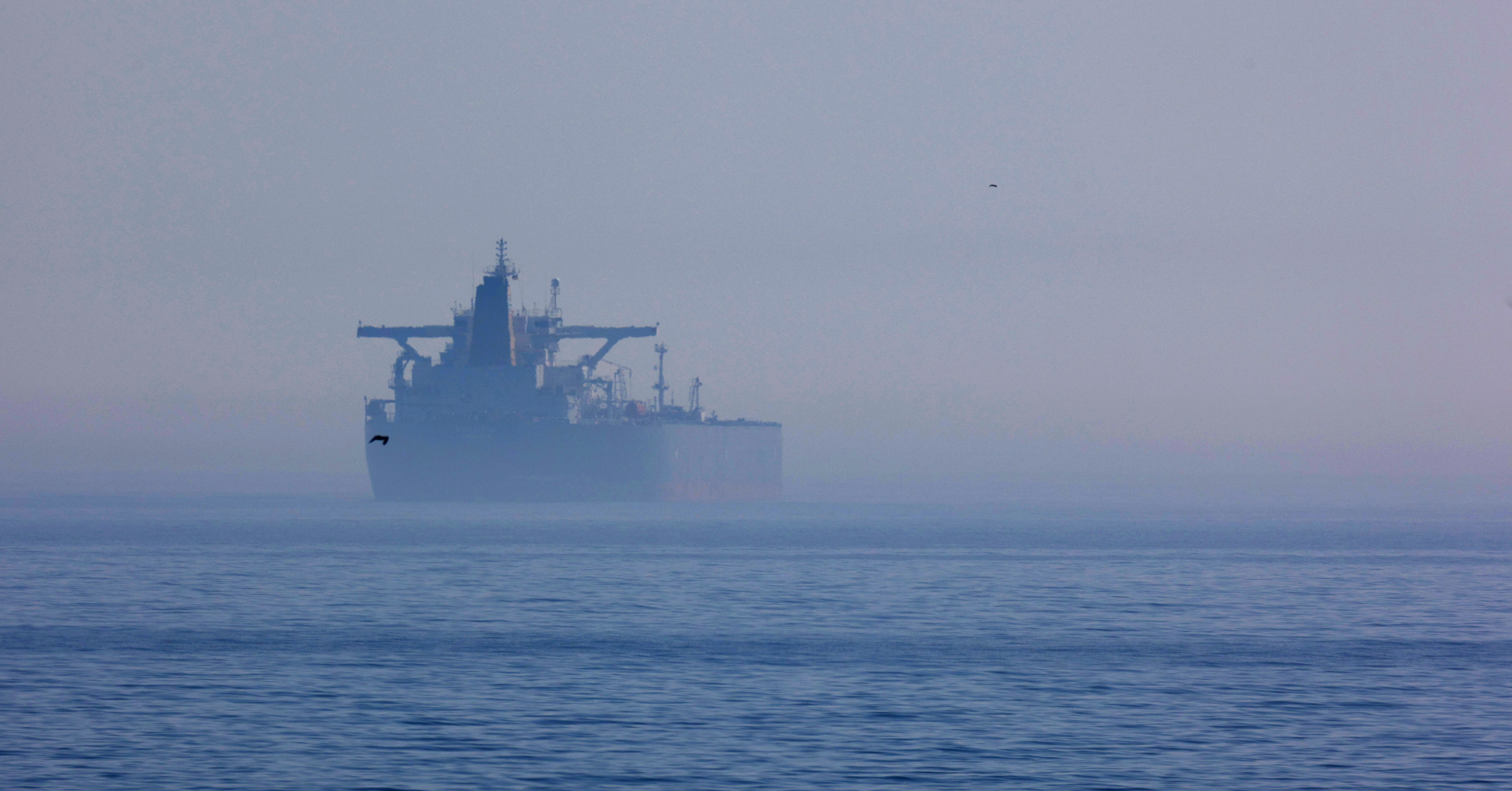A view shows Panama-flagged vessel "Eventin" off the shore of Sassnitz, Germany