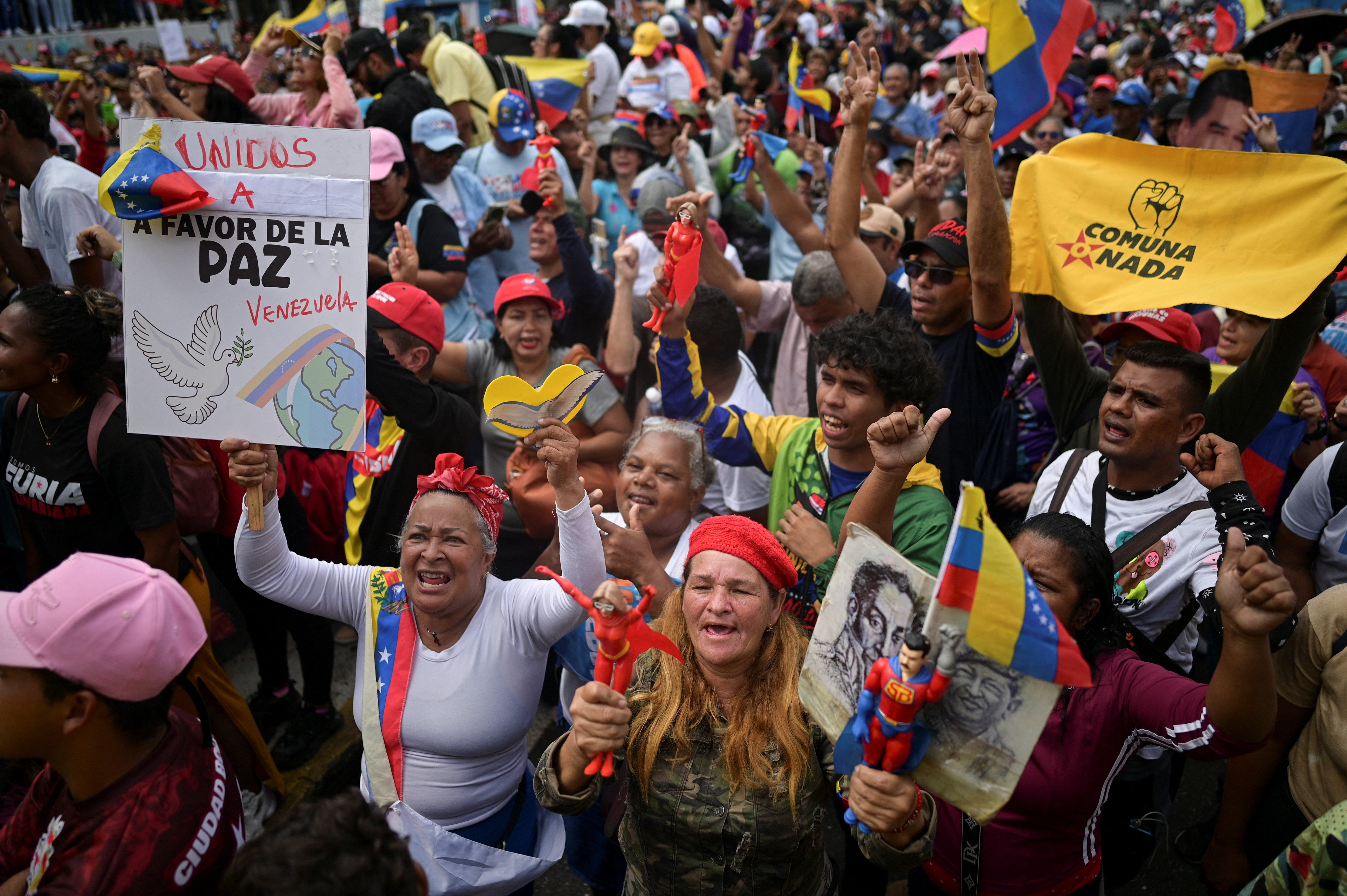 Protesters in Caracas