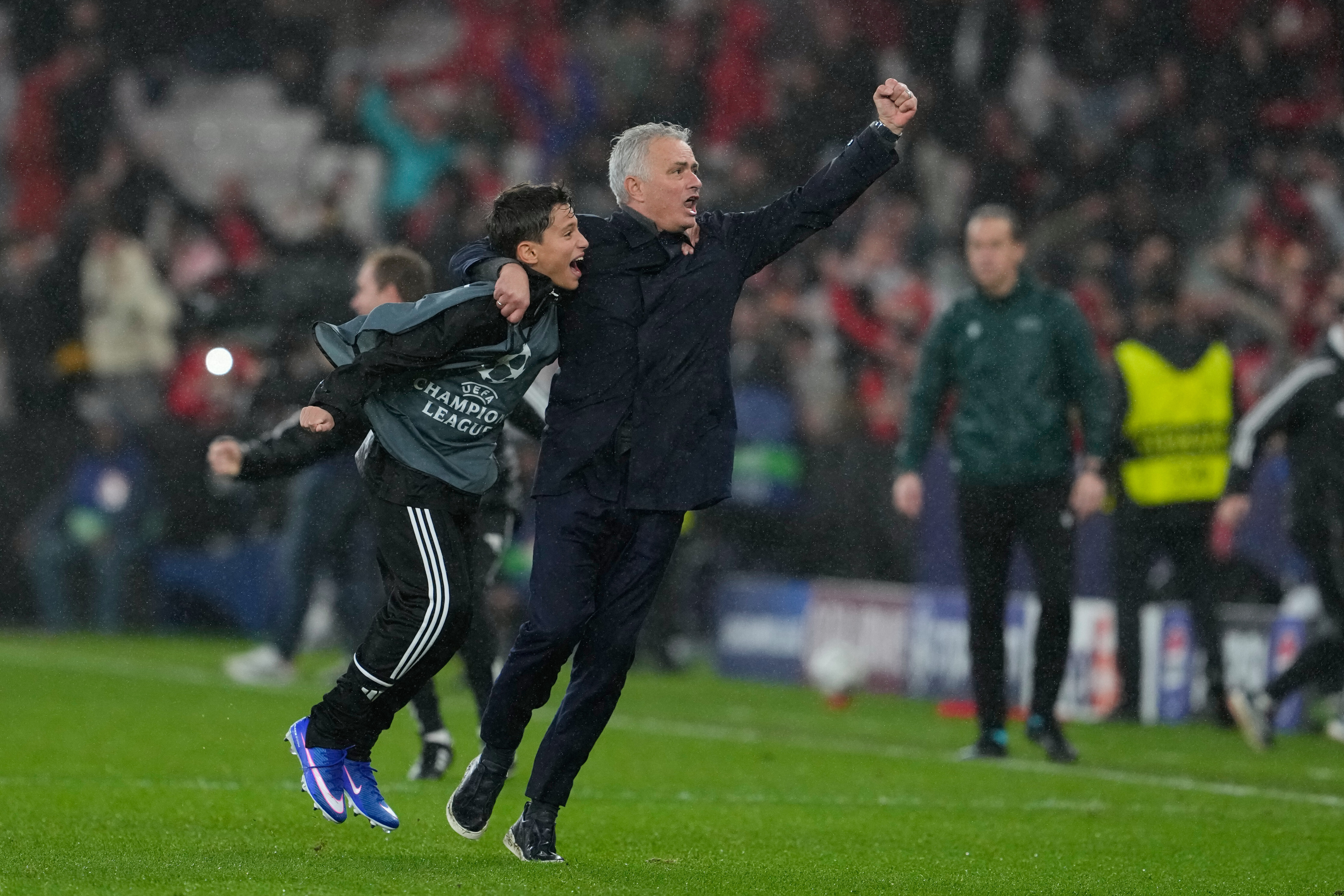 Benfica's Jose Mourinho after beating former club Real Madrid