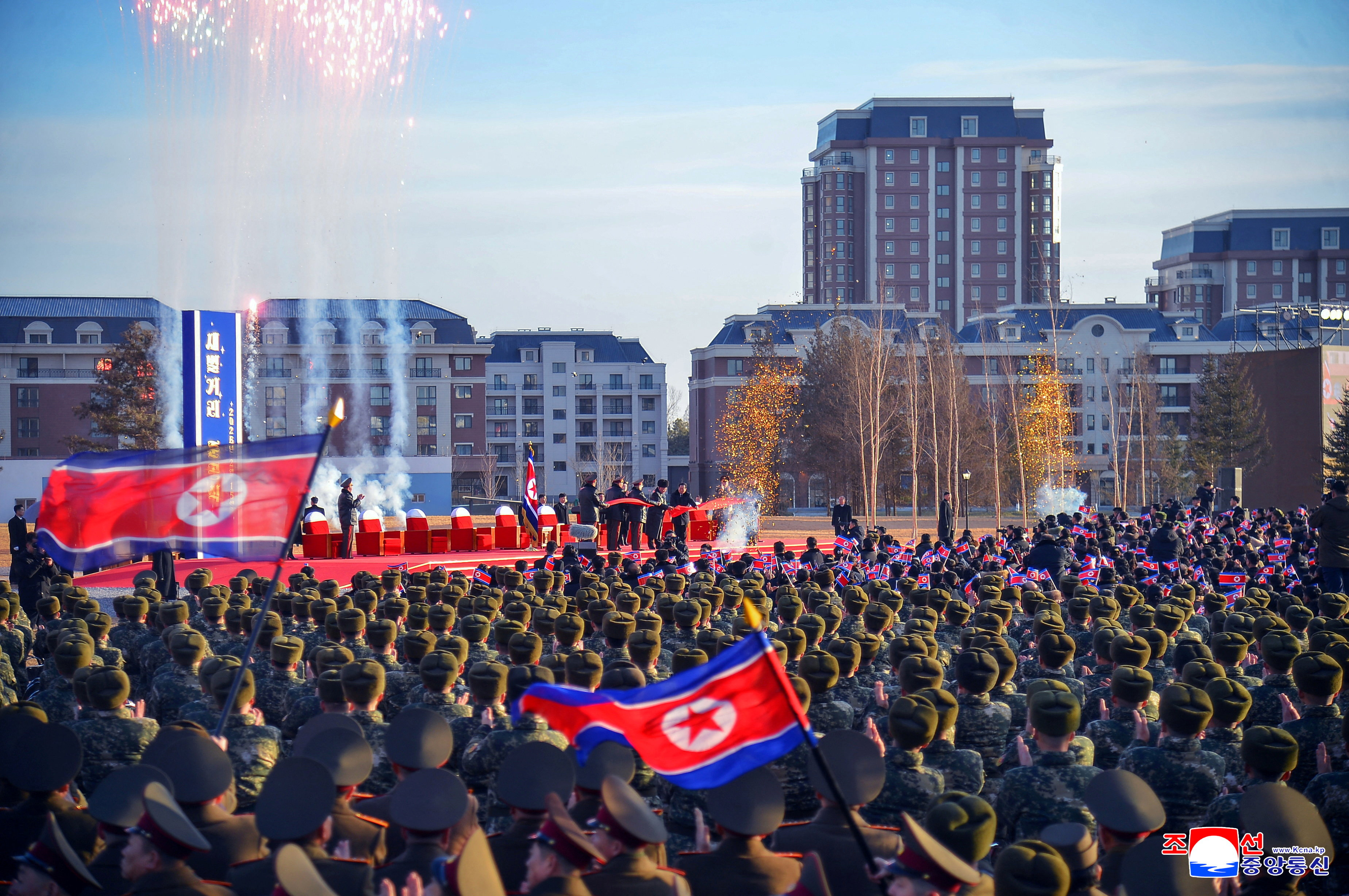 Kim Jong Un unveils homes for families of fallen soldiers