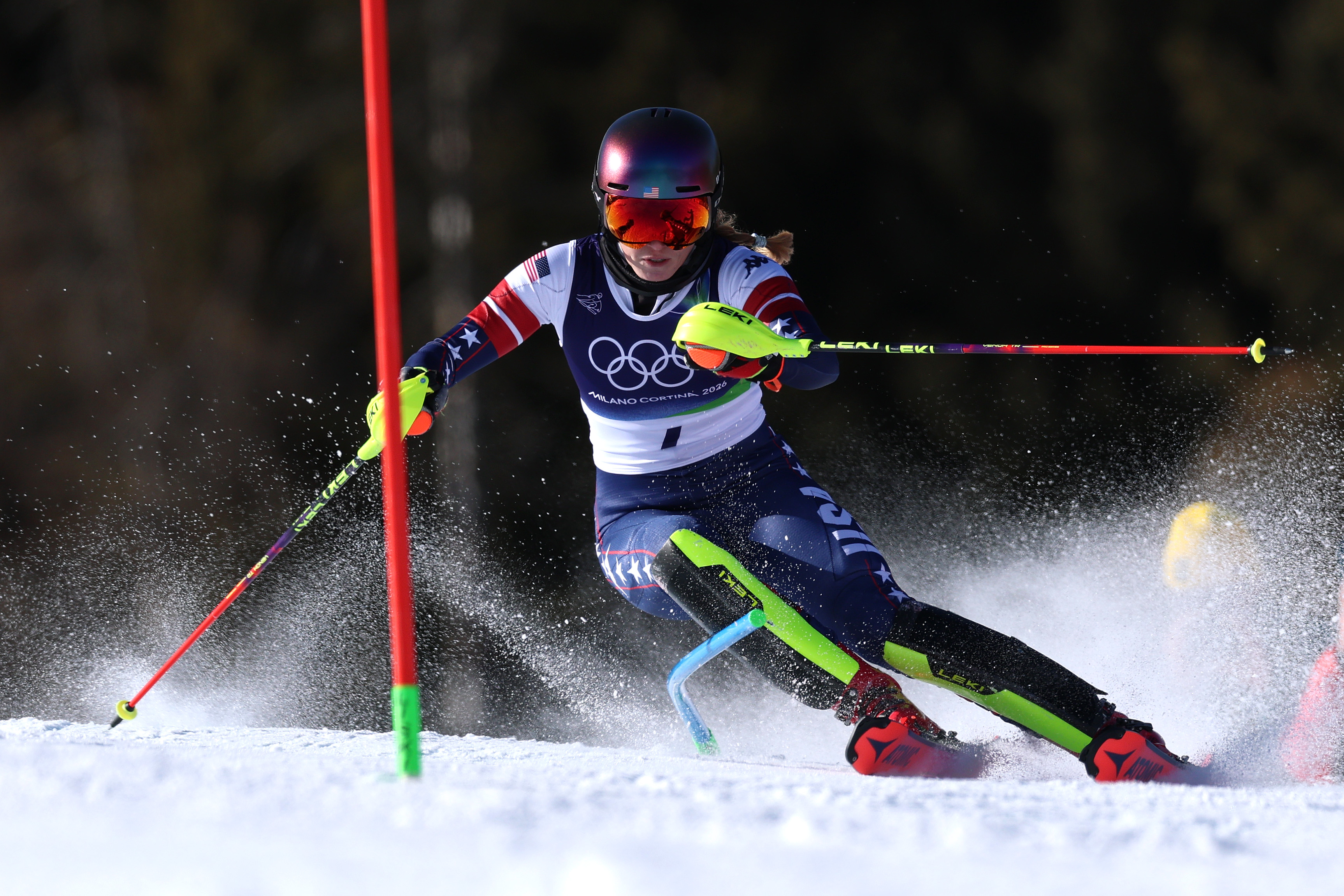 Mikaela Shiffrin in action.