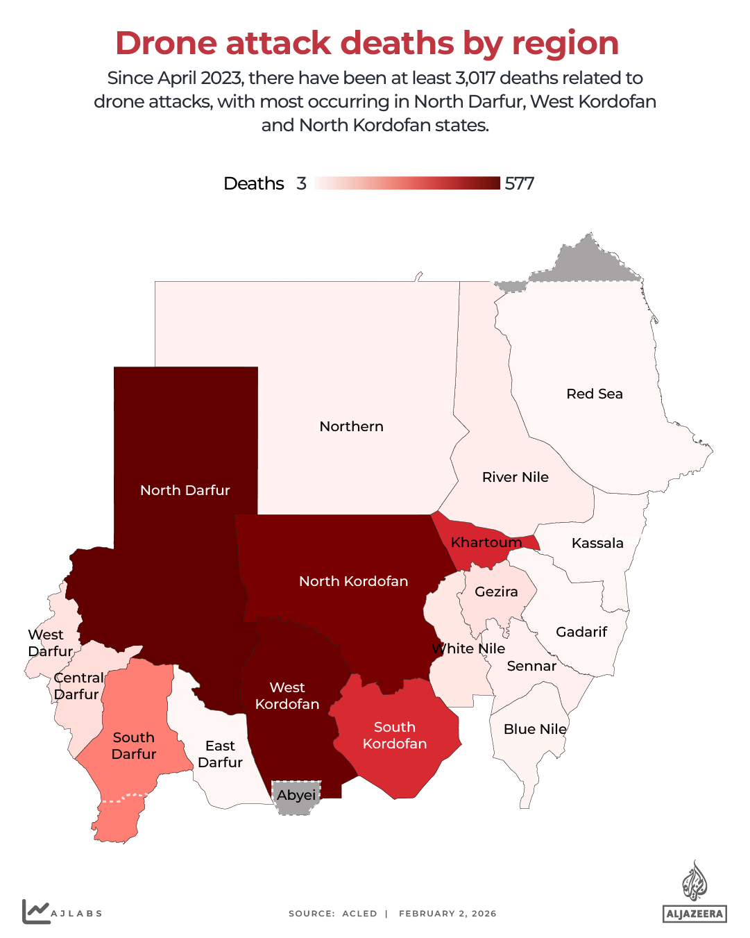 INTERACTIVE - SUDAN - Drone attack deaths by region - FEB2, 2026 copy 5-1770021938