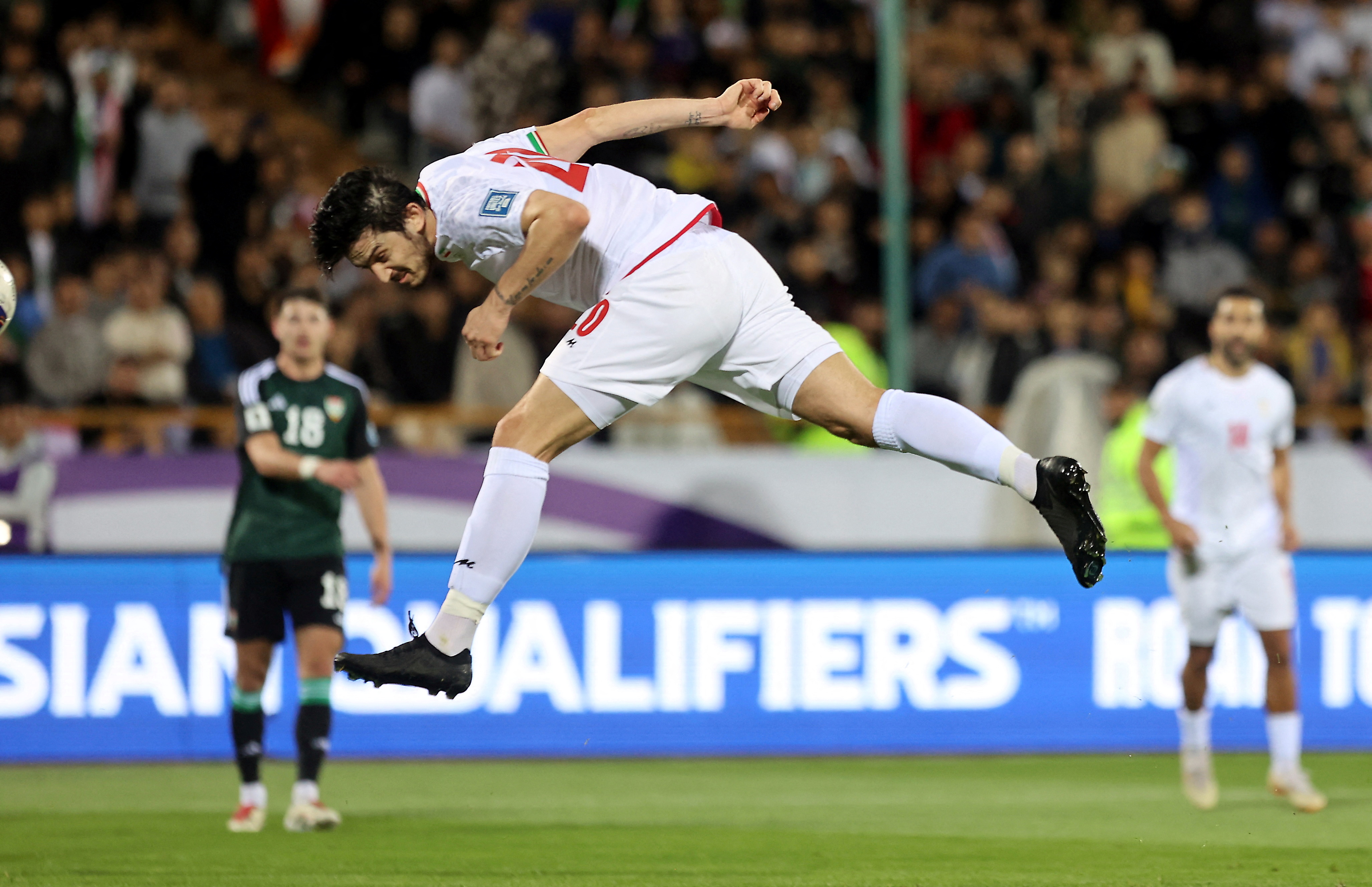 Sardar Azmoun in action.