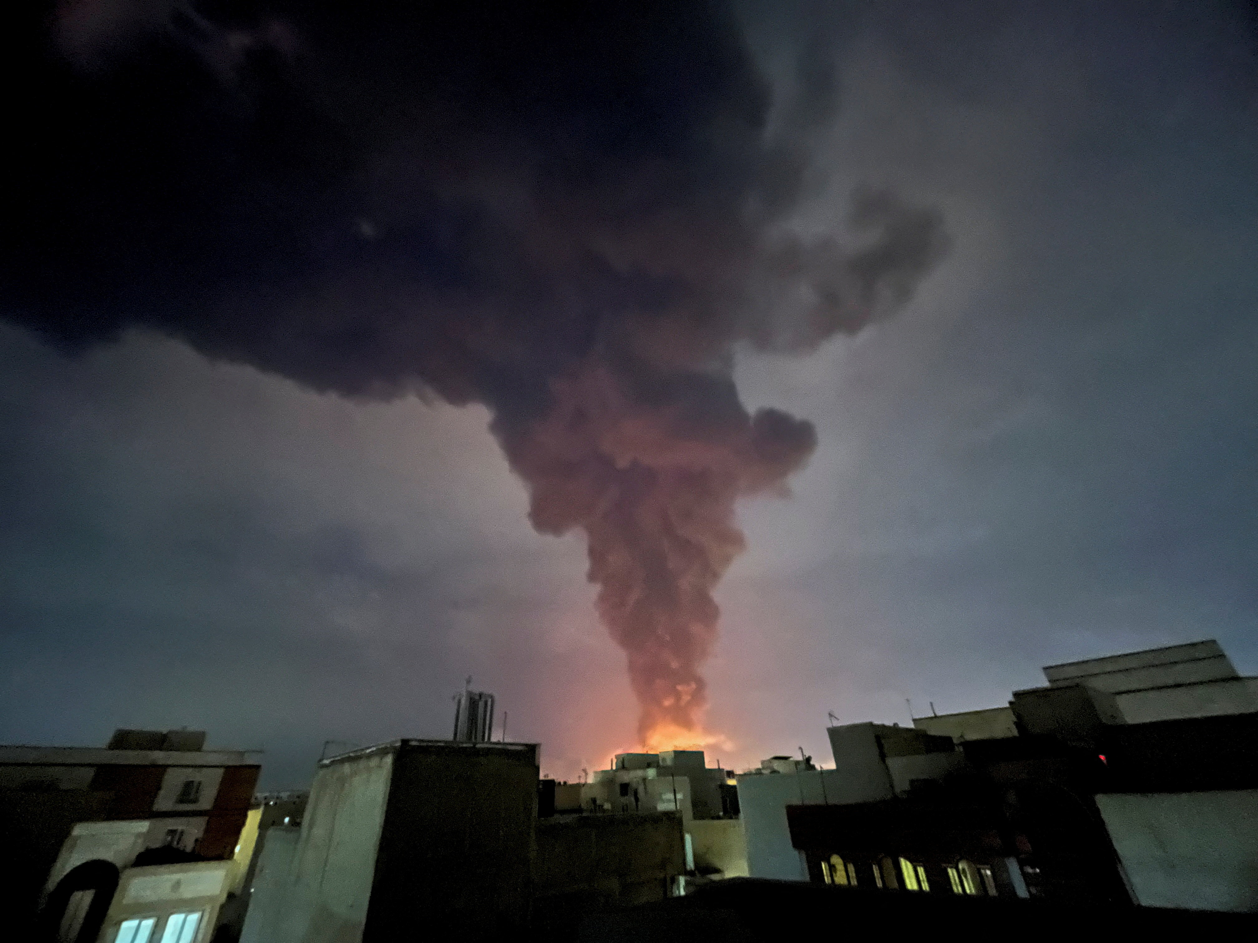 Smoke rises following an explosion, amid theUS-Israeli conflict with Iran, in Tehran, Iran, March 7, 2026. Picture taken with a mobile phone. [Majid Asgaripour/WANA via Reuters]