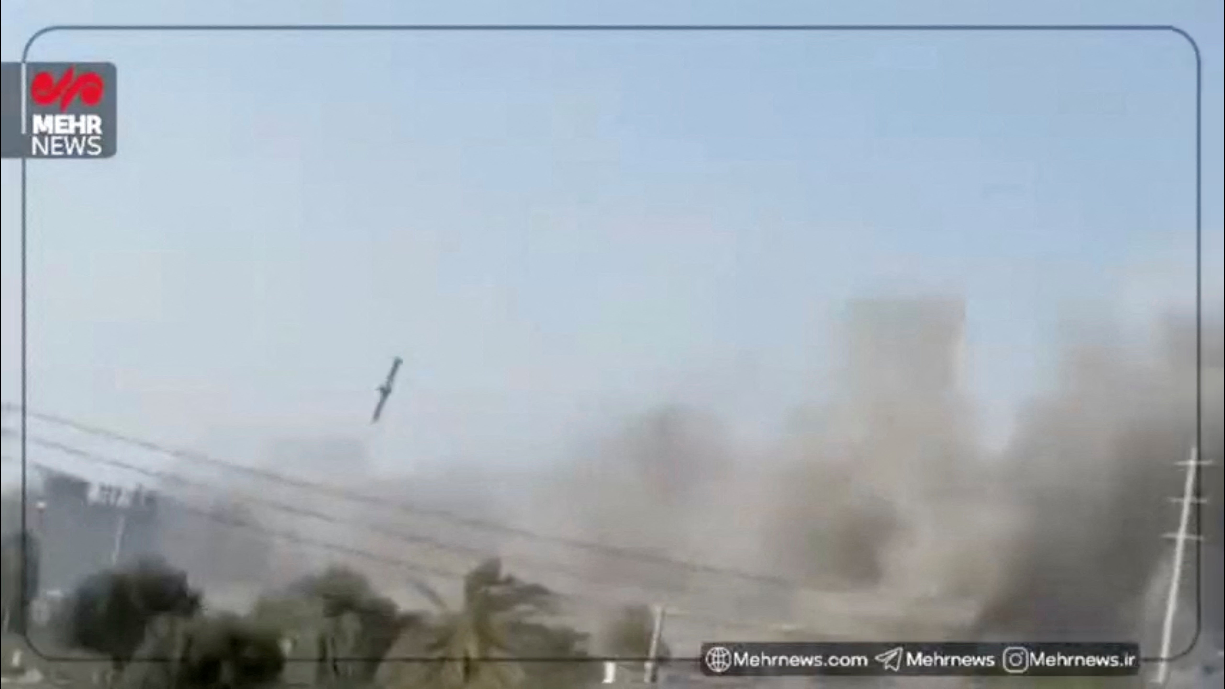 A still image from video shows what experts say to Reuters appears to be a U.S. Tomahawk missile hitting near the Shajareh Tayyebeh girls' school