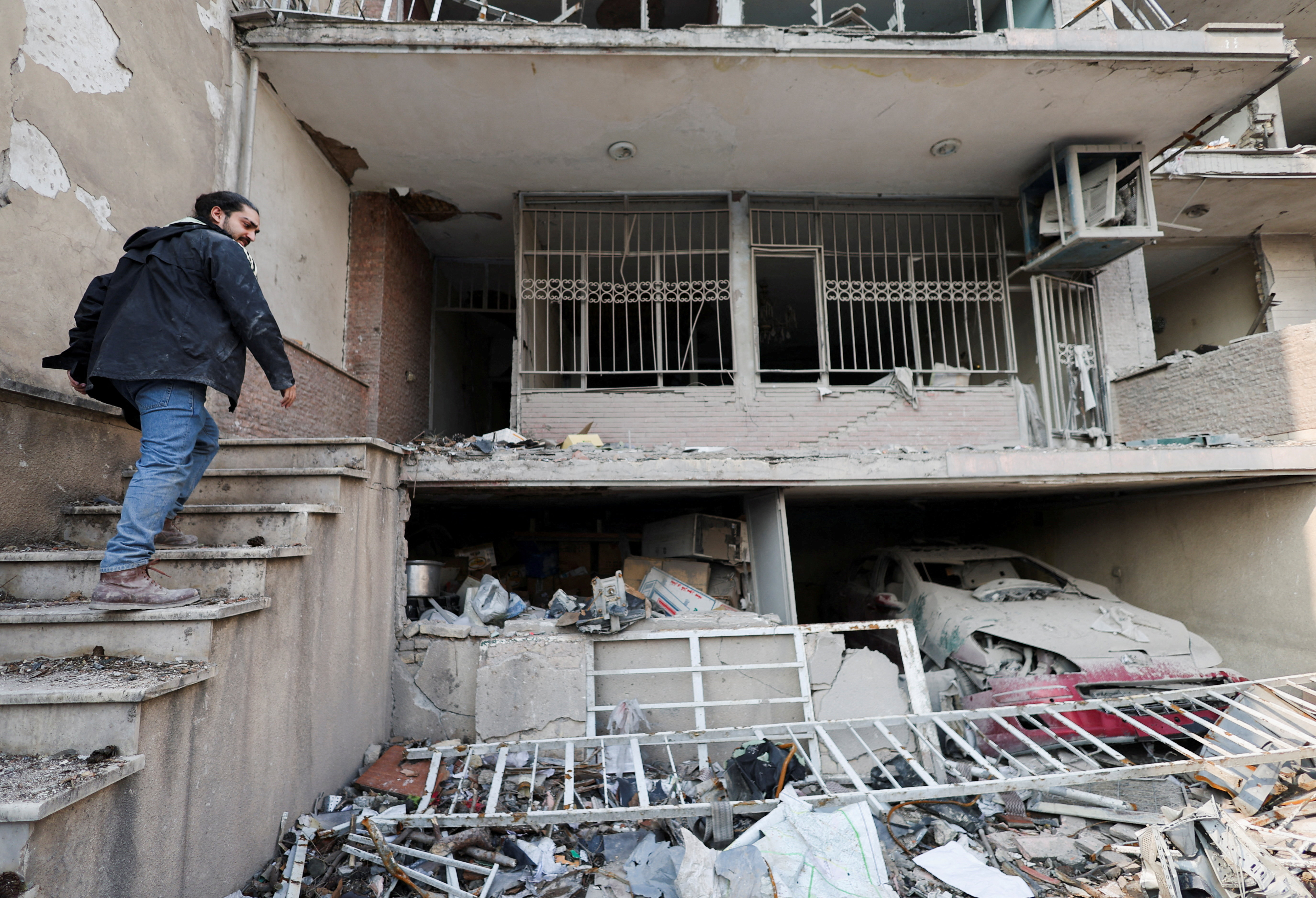 Iran damaged building