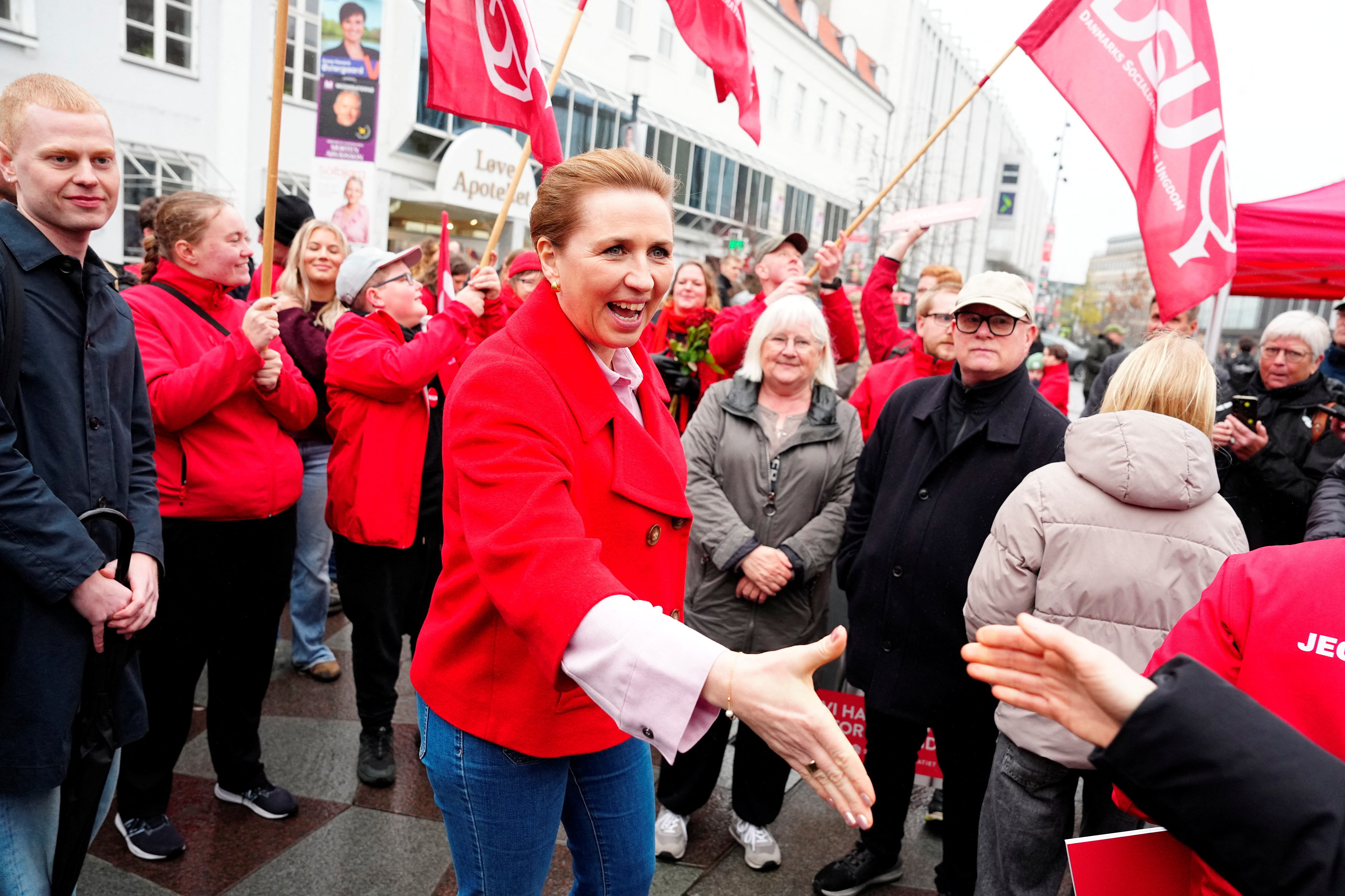 Denmark's Prime Minister Mette Frederiksen on the day of the parliamentary election, in Aalborg, Denmark