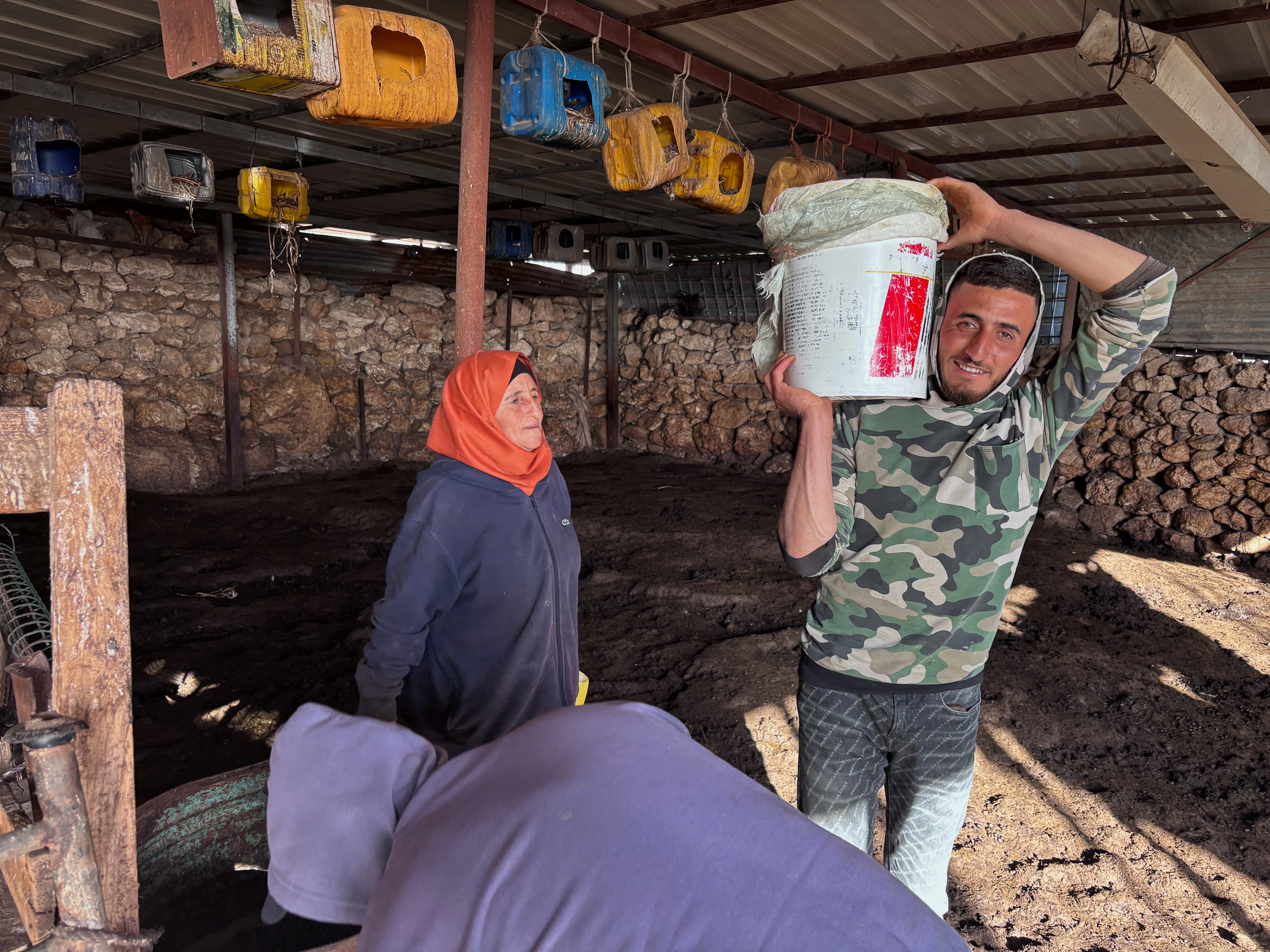 Thabet Maysoon and Muhammad begin to transport fresh milk