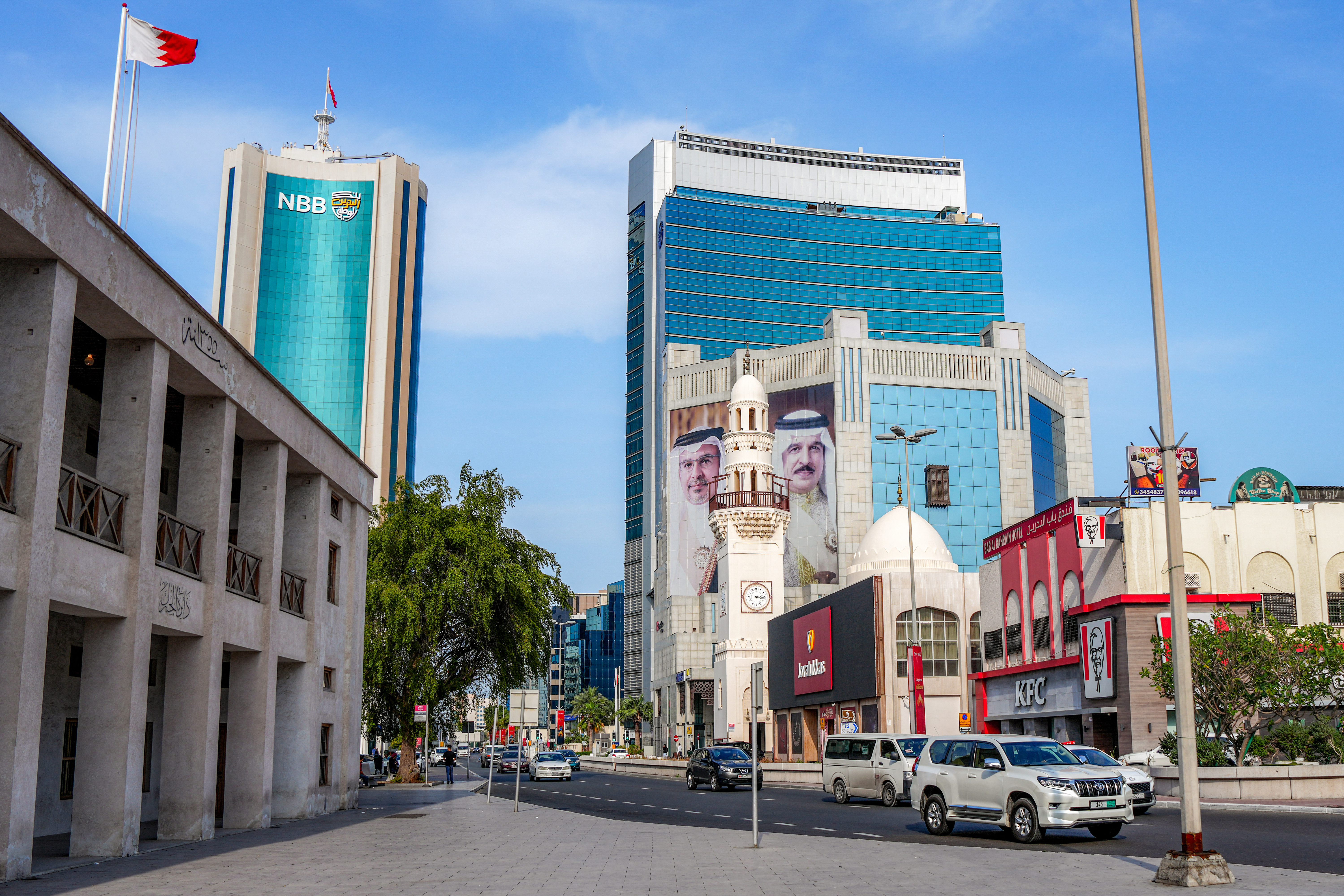 Vehicles move on a road in Bahrain's capital Manama on March 11, 2026.