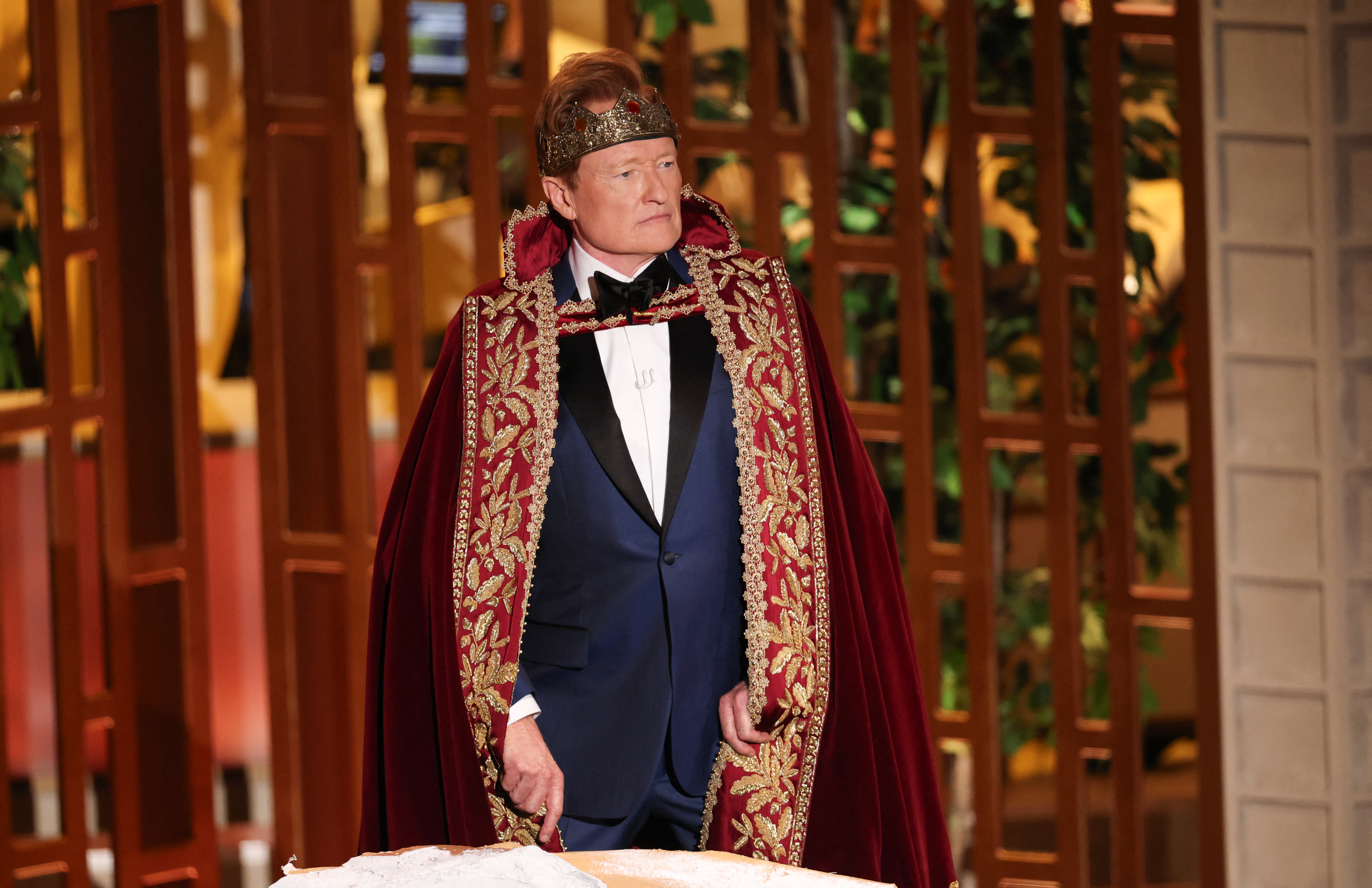 US Comedian host Conan O'Brien performs onstage during the 98th Annual Academy Awards at the Dolby Theatre in Hollywood, California on March 15, 2026. (Photo by Patrick T. Fallon / AFP)
