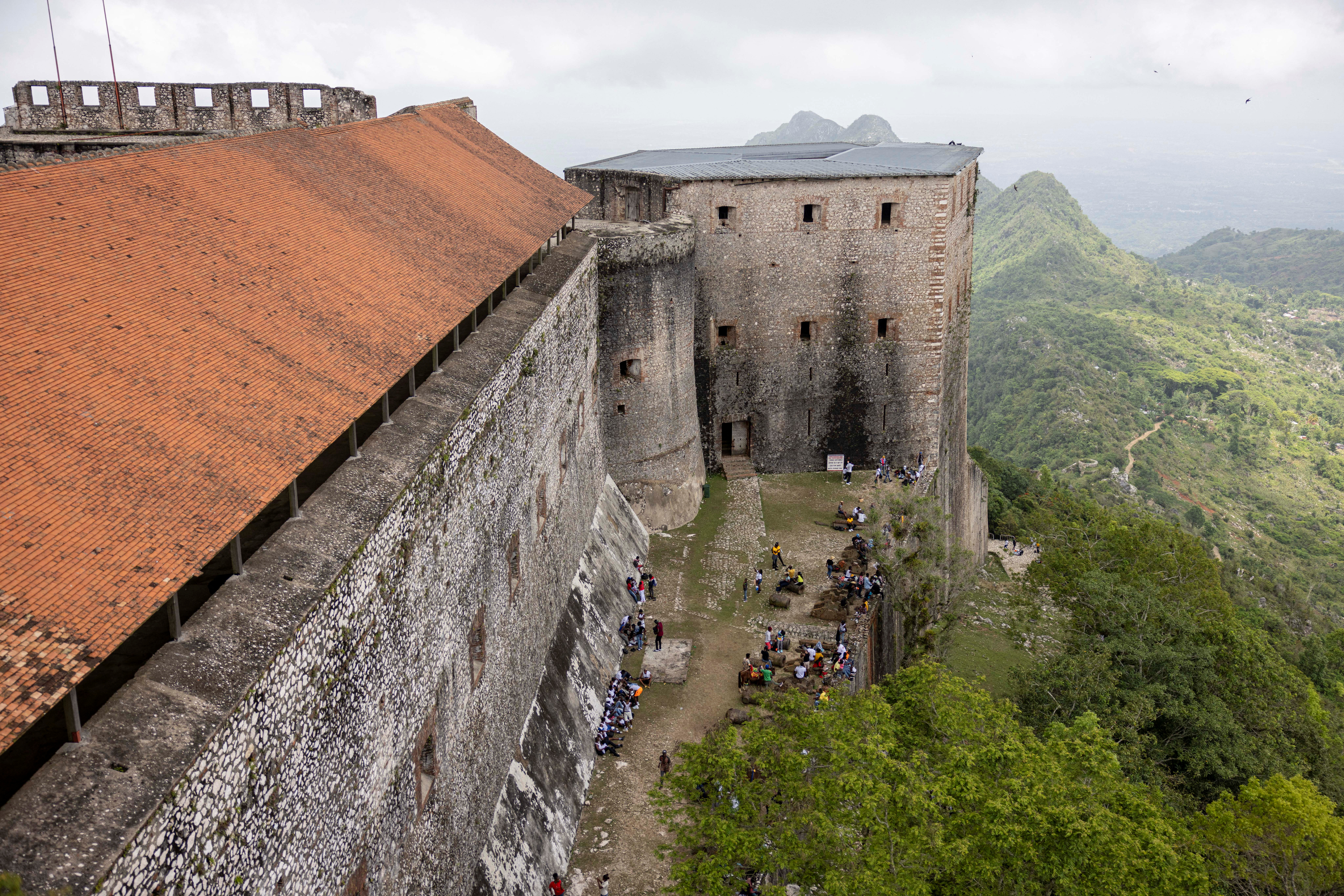 People visit the Citadelle Laferriere in Haiti