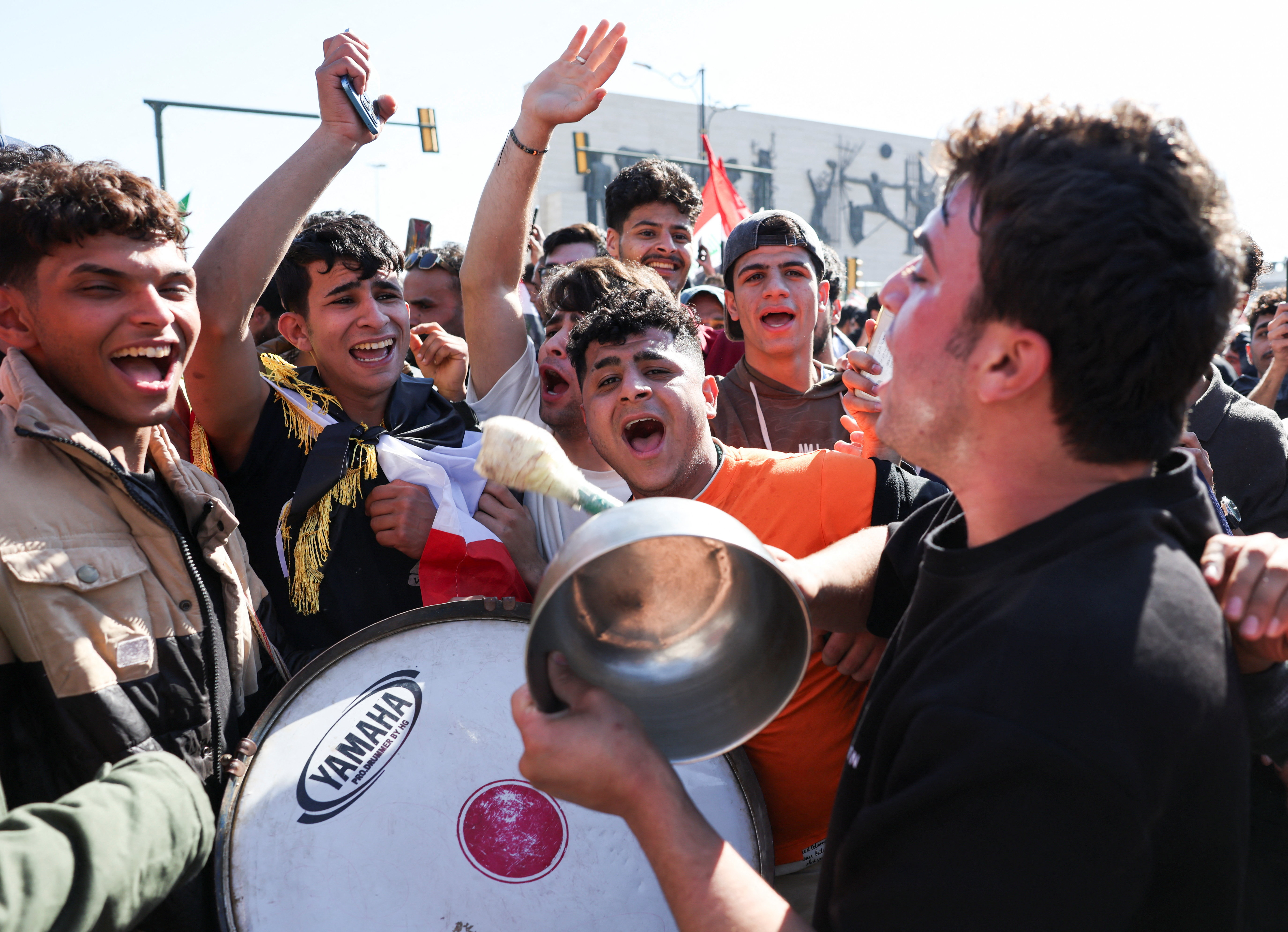 Iraqis celebrate on the streets