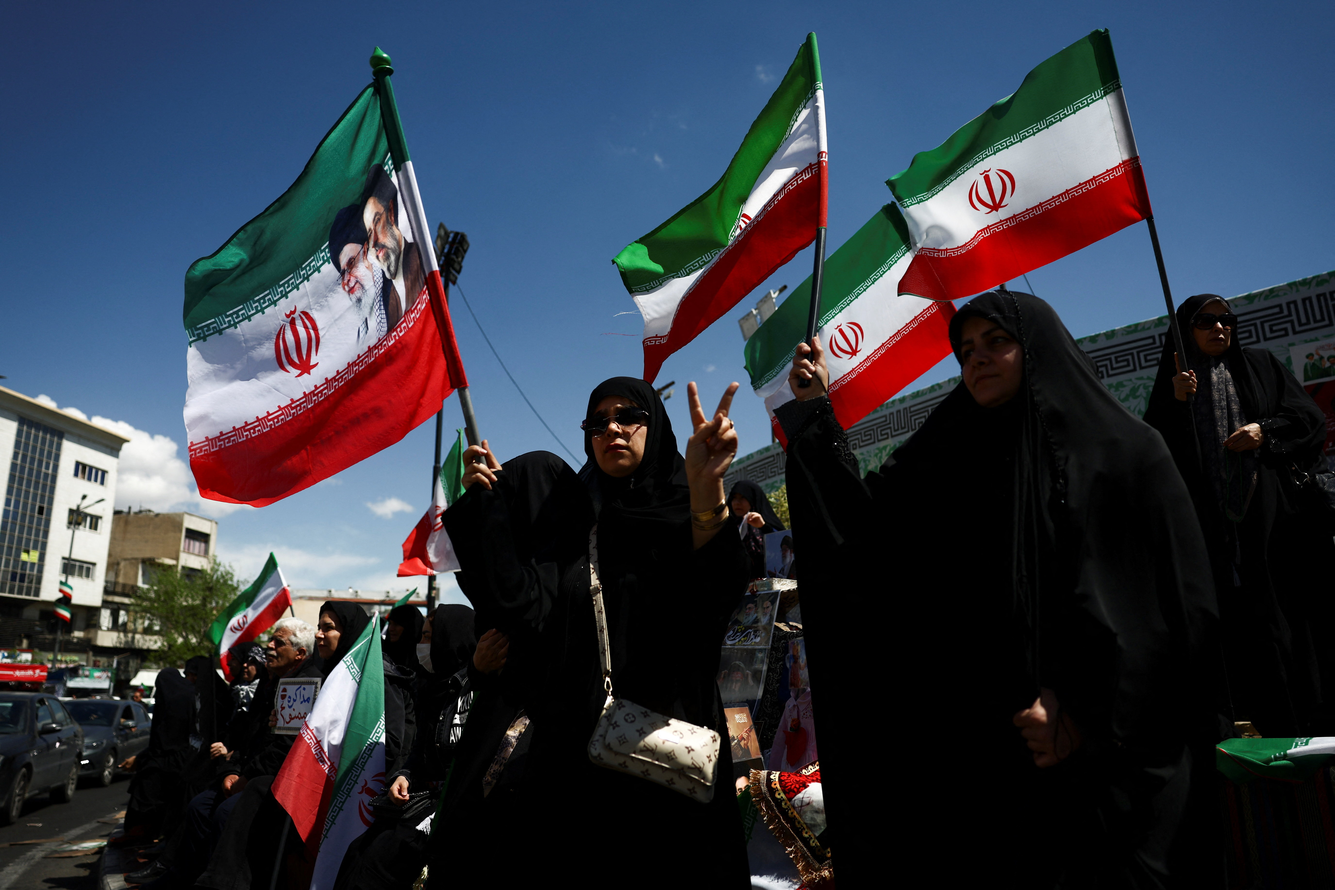 People gather after U.S. President Donald Trump said that he had agreed to a two-week ceasefire with Iran, in Tehran, Iran, April 8, 2026. Majid Asgaripour/WANA (West Asia News Agency) via REUTERS ATTENTION EDITORS - THIS PICTURE WAS PROVIDED BY A THIRD PARTY.