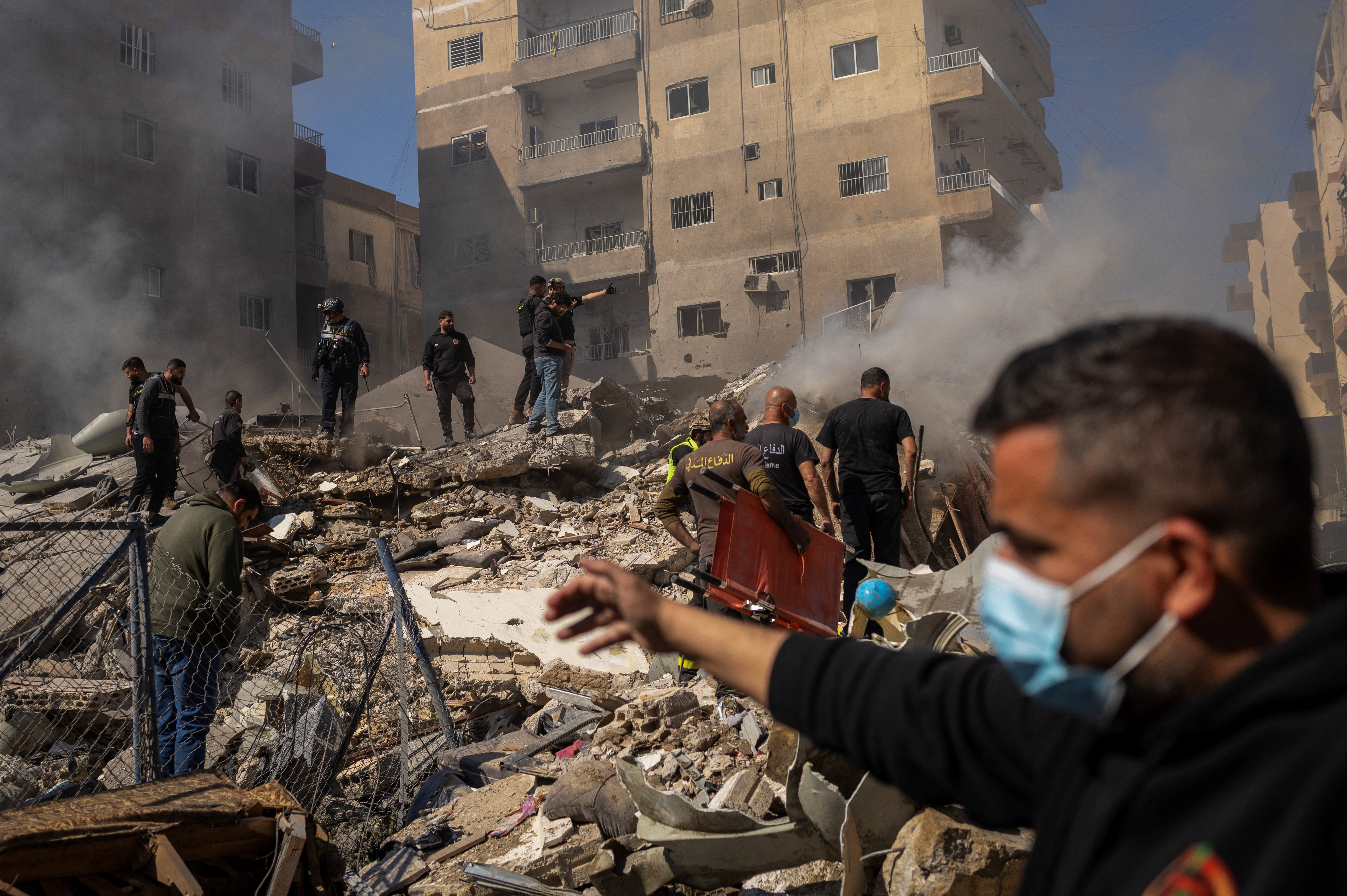 Destroyed building in Lebanon