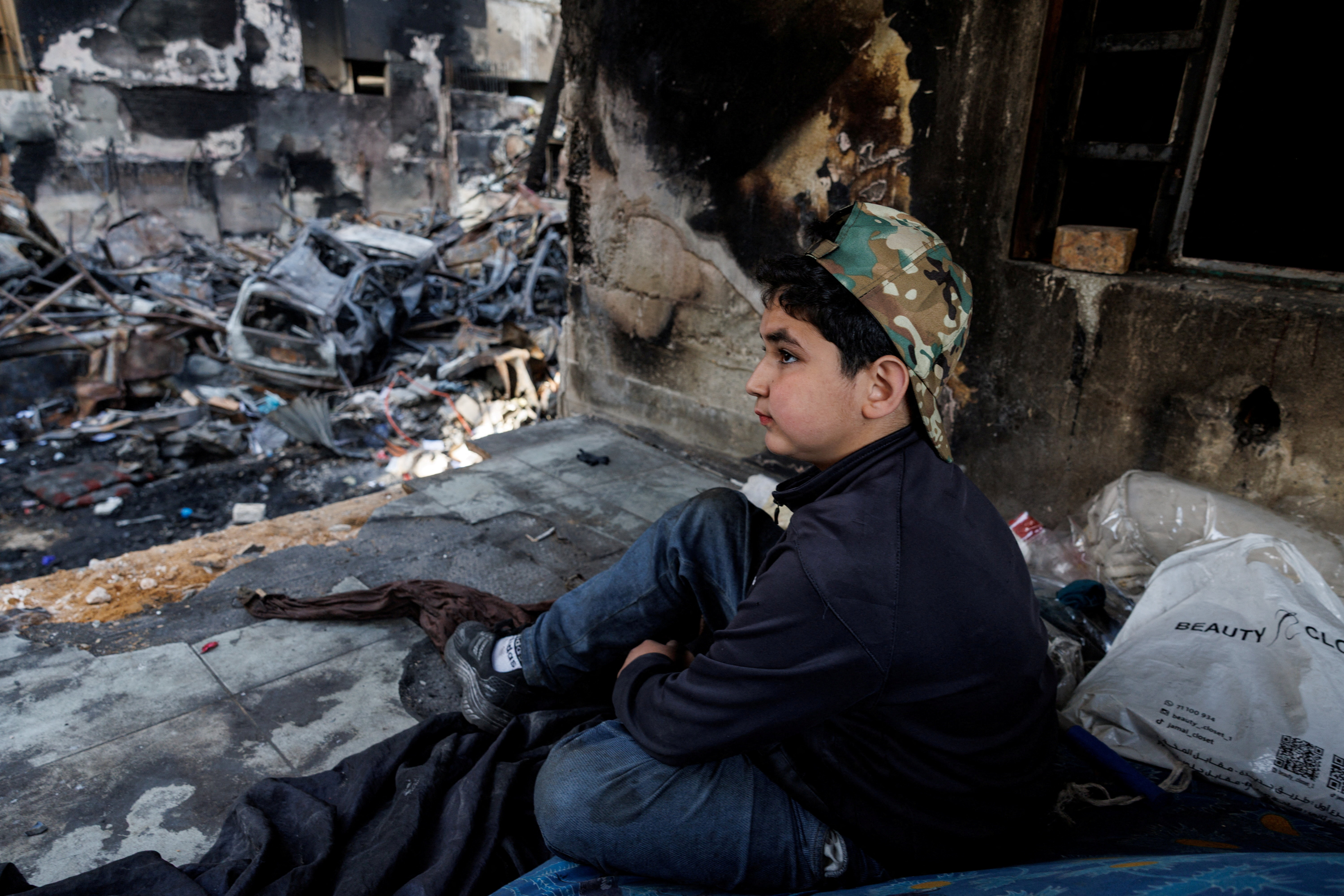 Aftermath of an Israeli strike on Corniche al-Mazraa, Beirut, Lebanon, April 13, 2026. [Zohra Bensemra/Reuters]