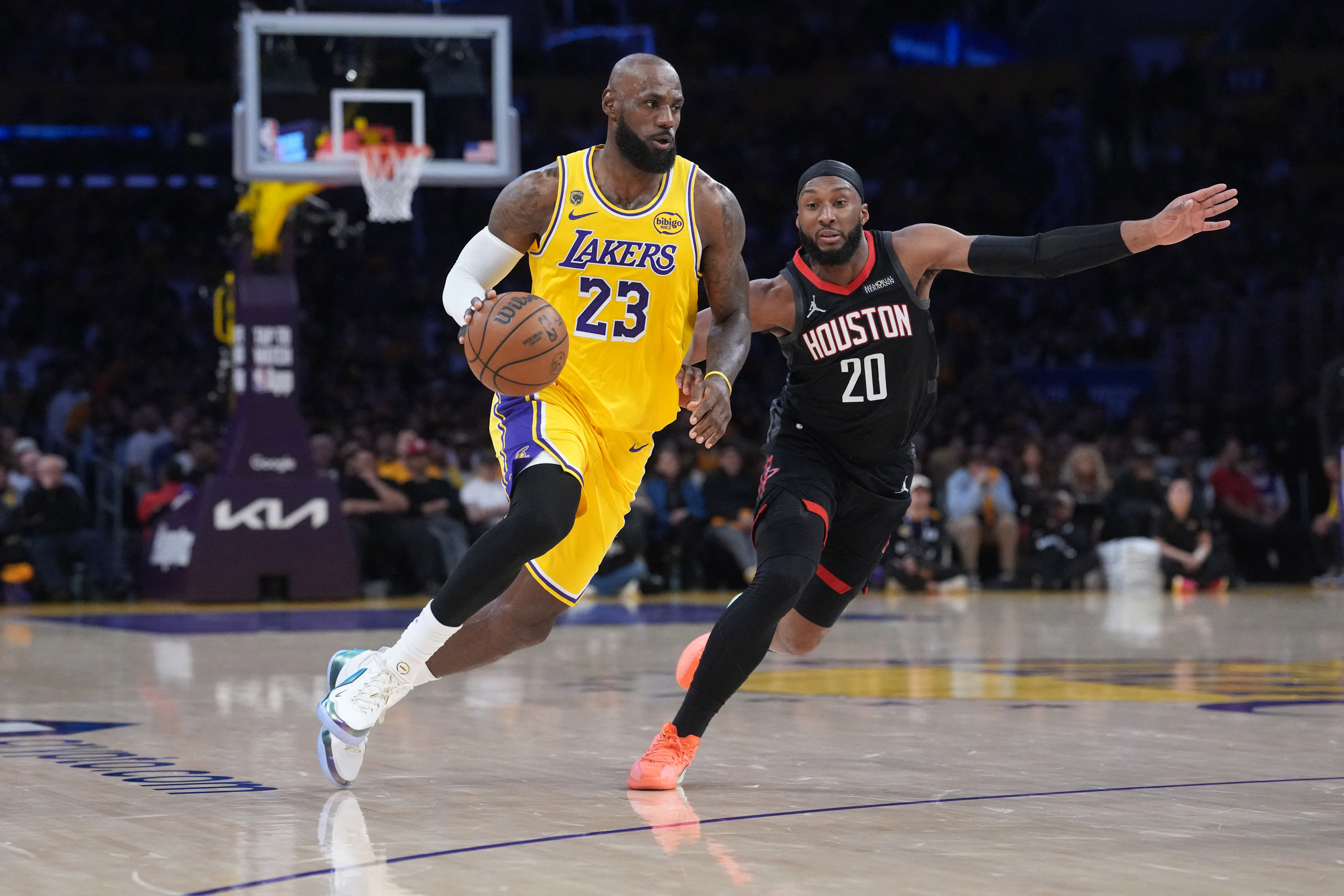 LeBron James in action.
