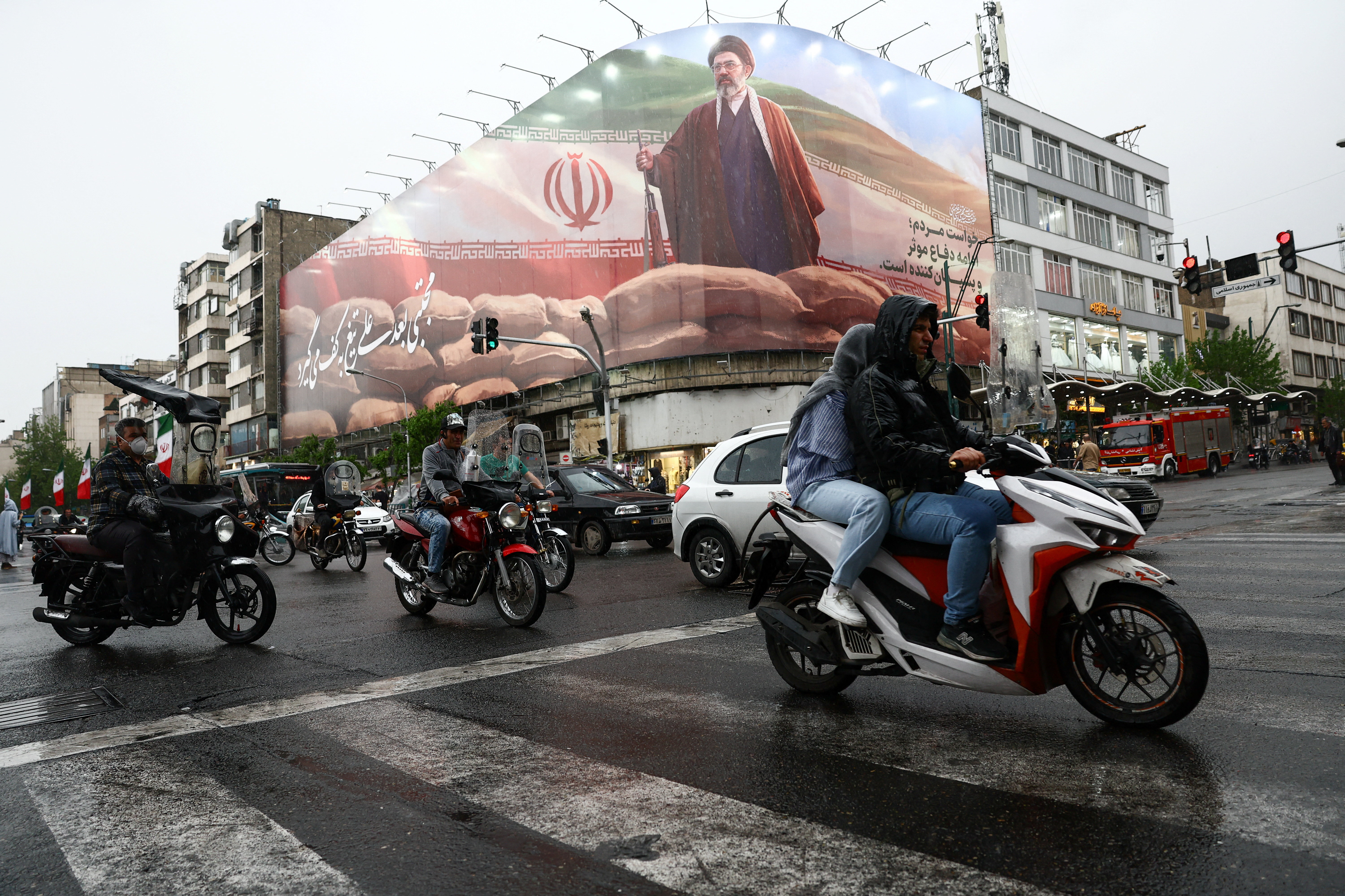 Man on motorcycle