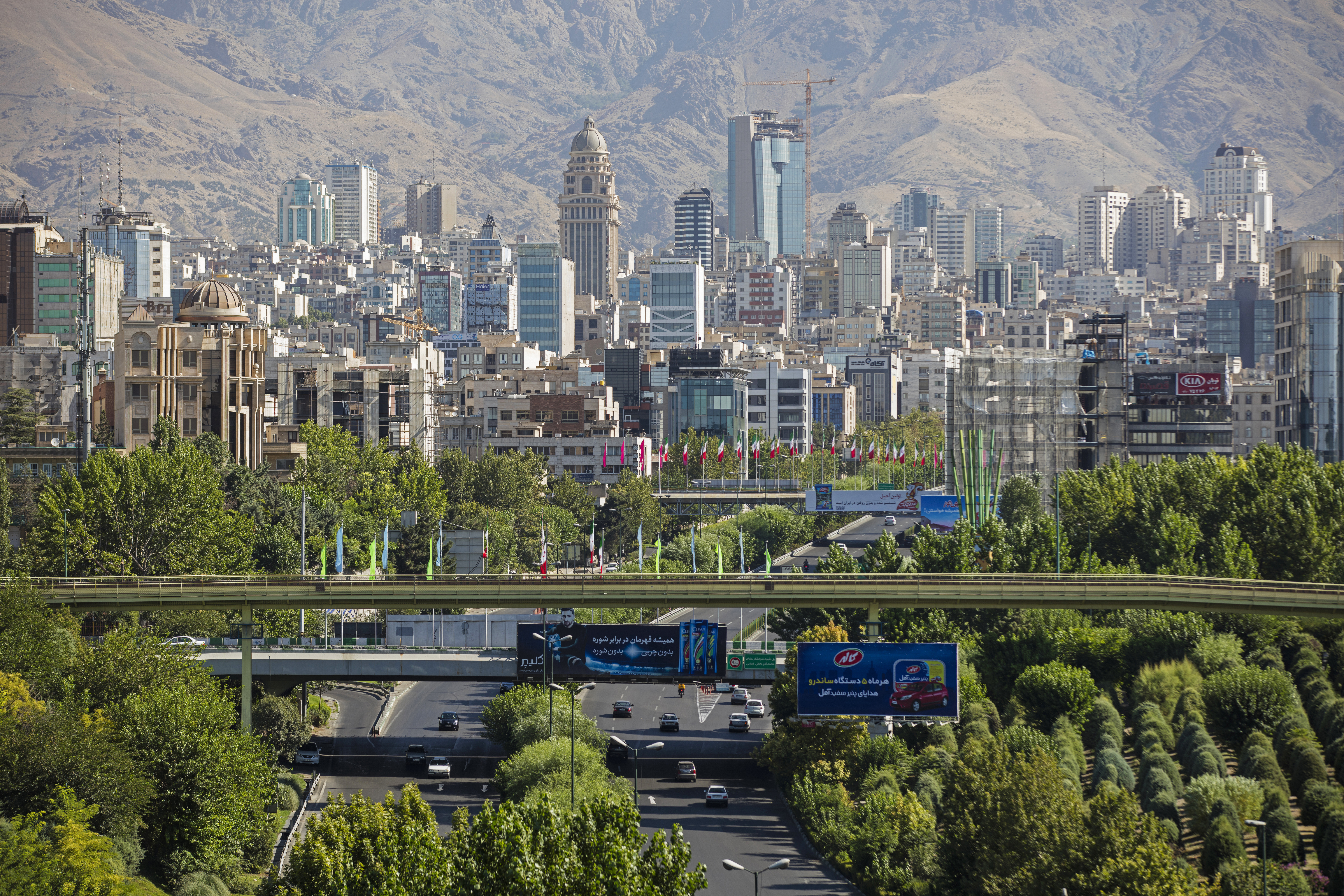 Expressway leading to the capital city Tehran, Iran. (Photo by: Marica van der Meer/Arterra/Universal Images Group via Getty Images)