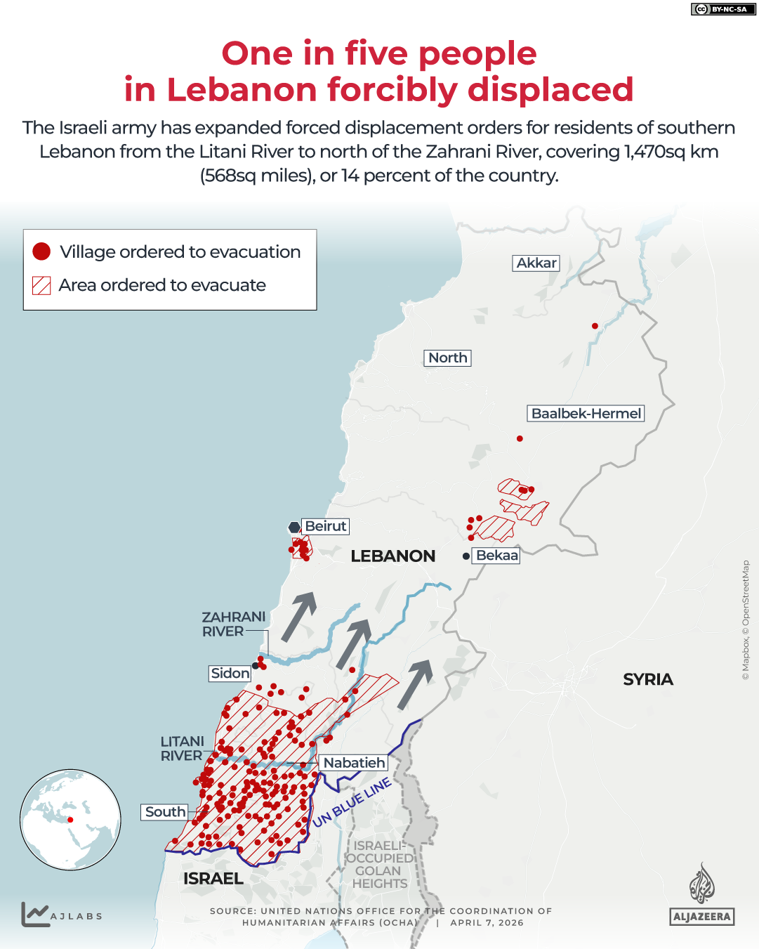 INTERACTIVE - Evacuation - Lebanon - MARCH 24, 2026-1775554735