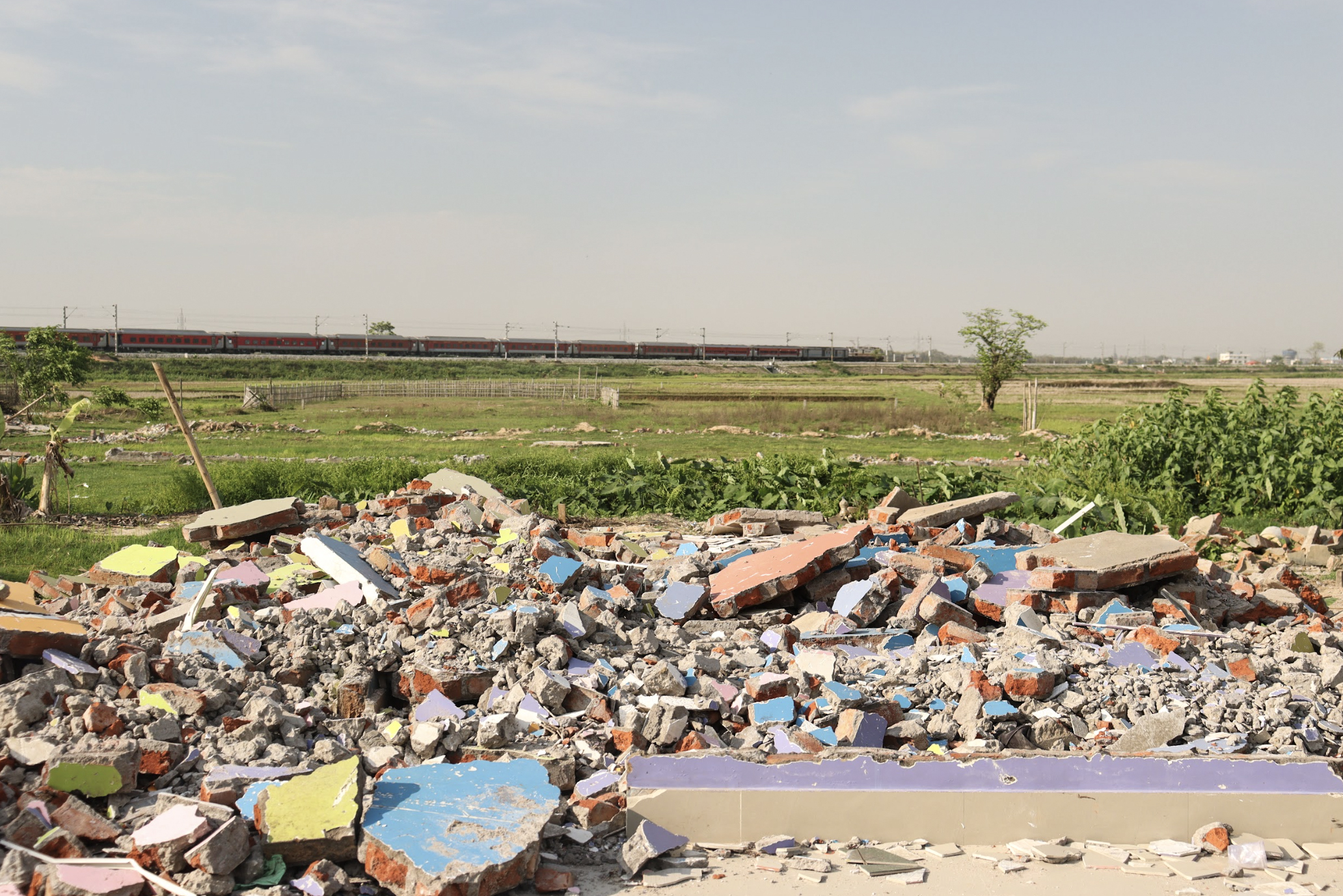 The ruins of Akram Ali, an indigenous, Muslim's home in Bongora.