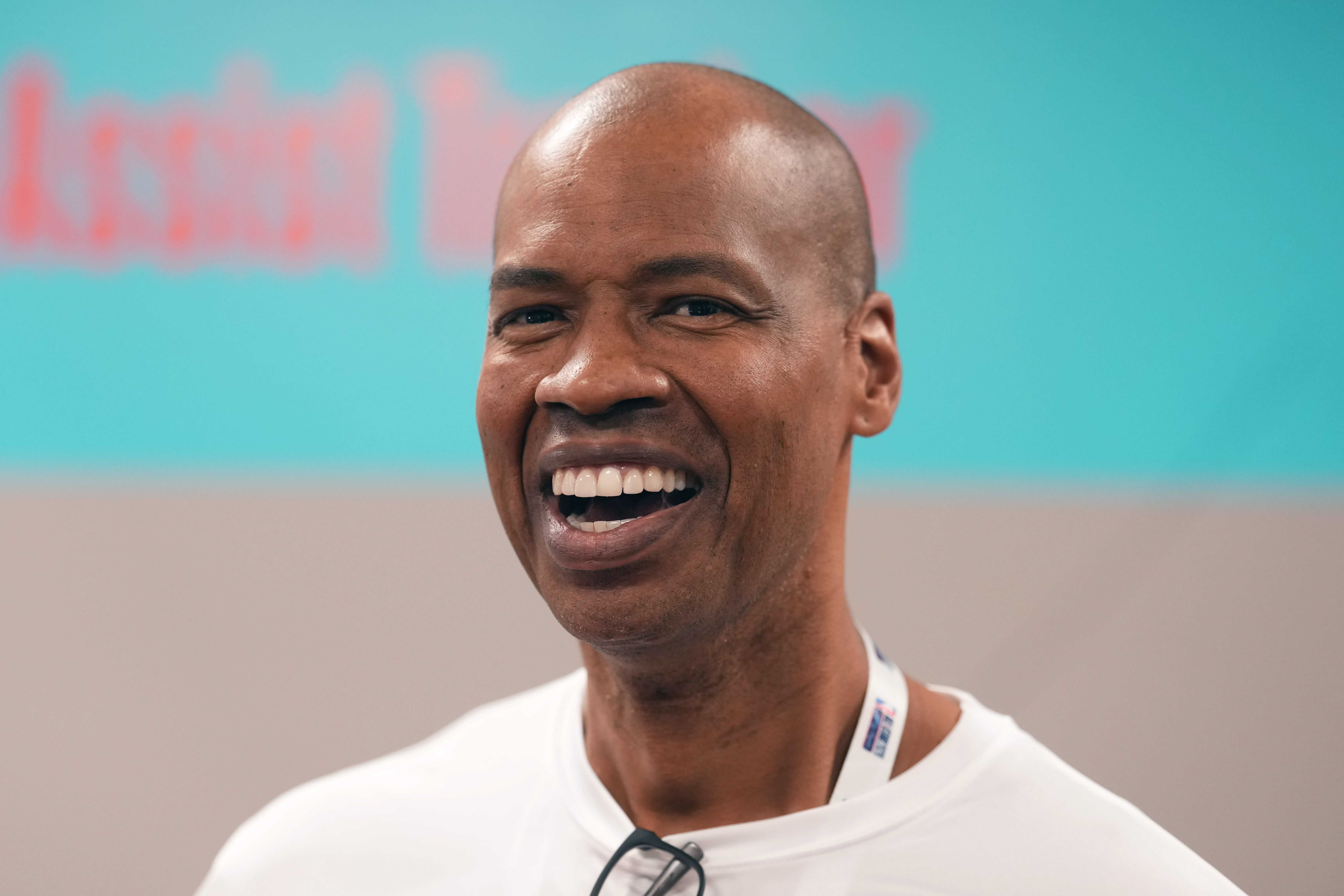 Jason Collins reacts.